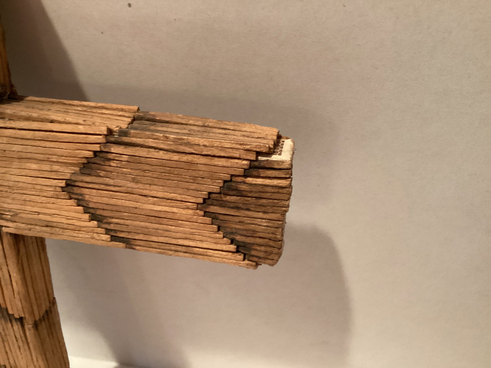 Folk Art Matchbox and Matchstick Cross - 3
