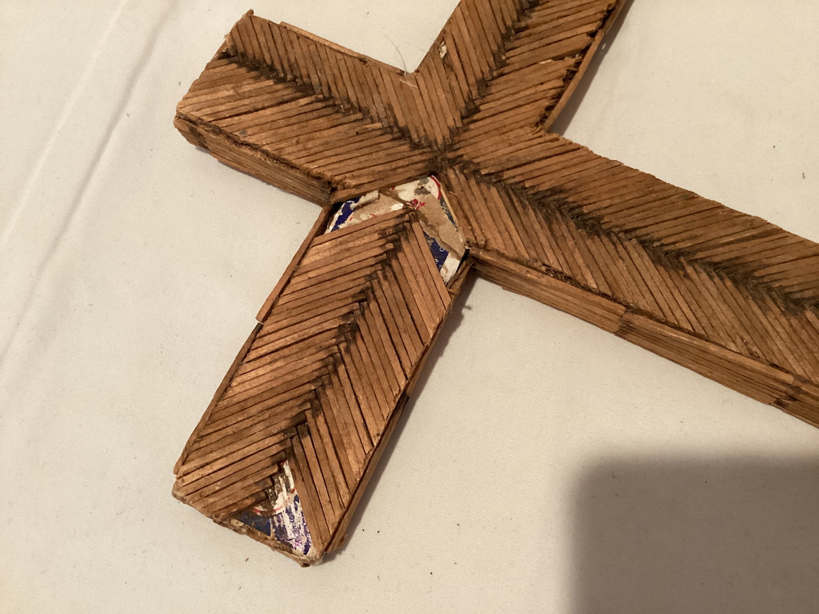 Folk Art Matchbox and Matchstick Cross - 5