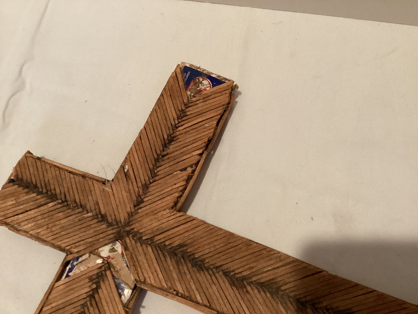 Folk Art Matchbox and Matchstick Cross - 6