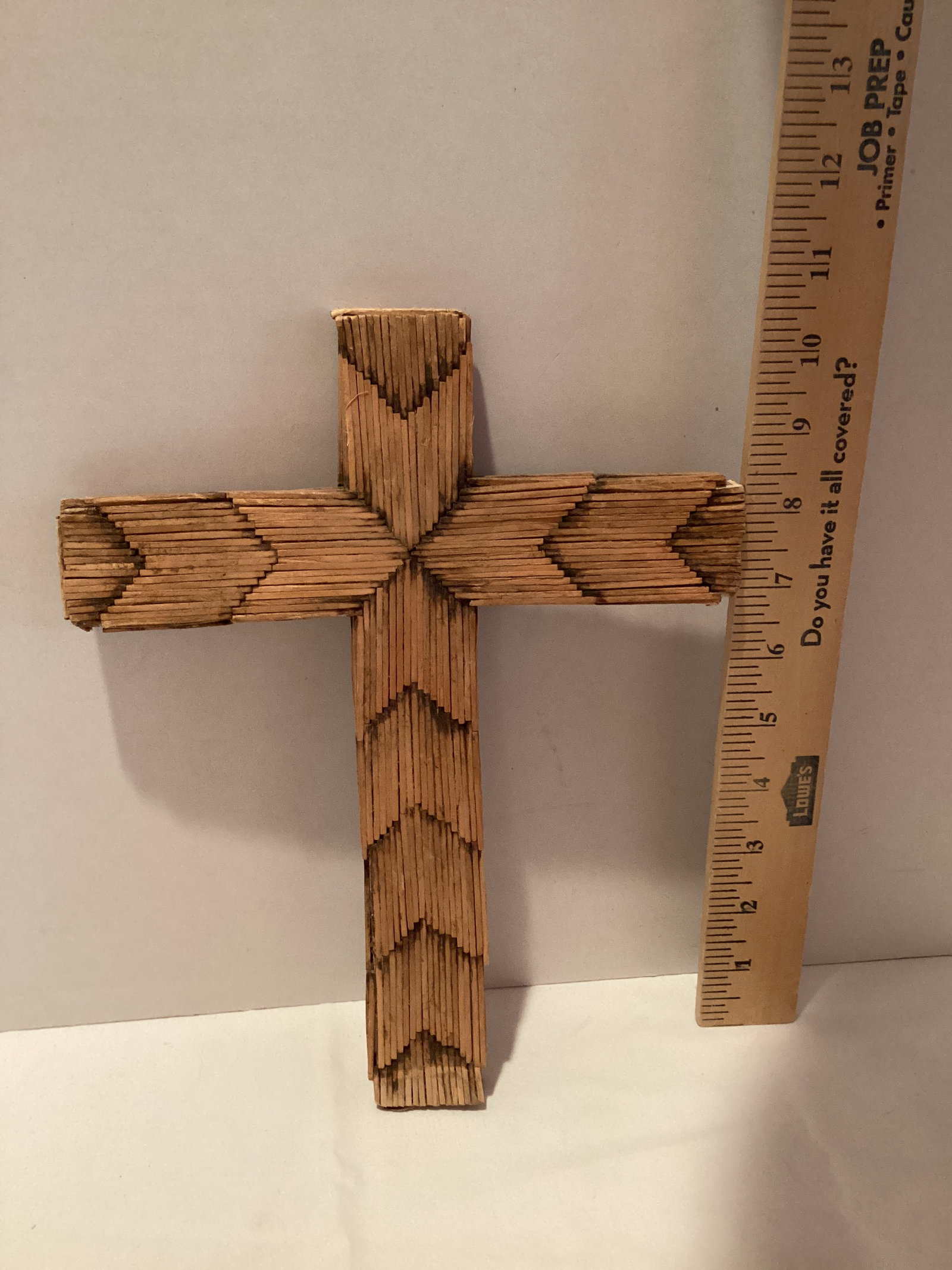 Folk Art Matchbox and Matchstick Cross - 8