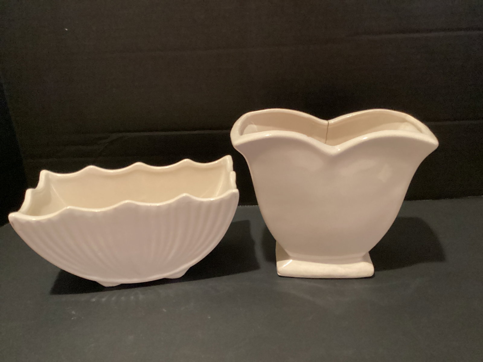 Two McCoy Planters: 4" and 6" h