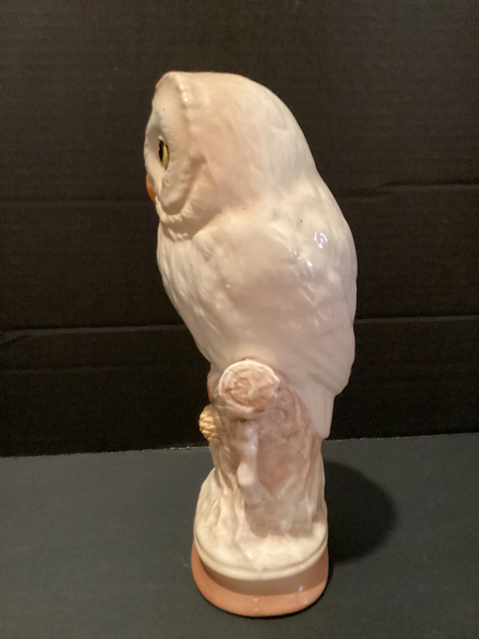 Ceramic Owl on Log Figure - 4