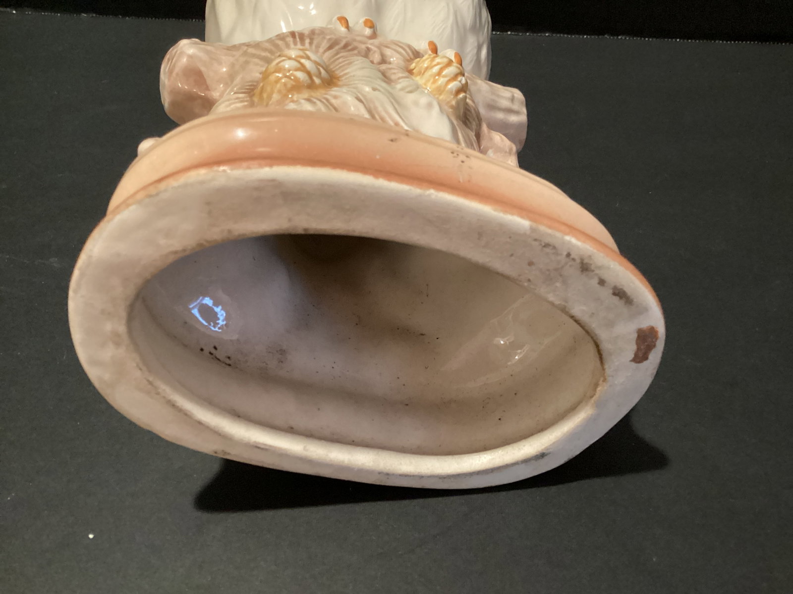 Ceramic Owl on Log Figure - 7