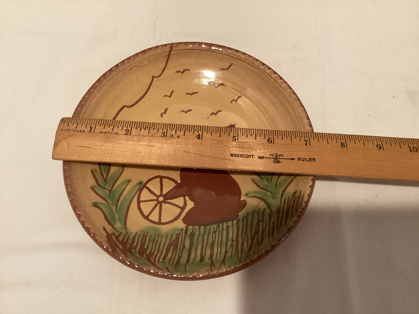 Pottery Rabbit Plate - 3