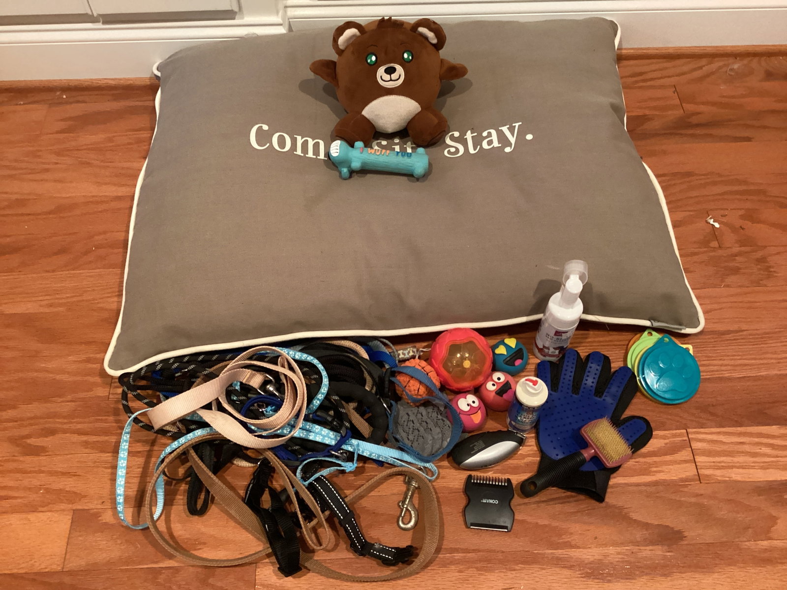 Dog Bed, Toys, and More: shipping unavailable for this lot