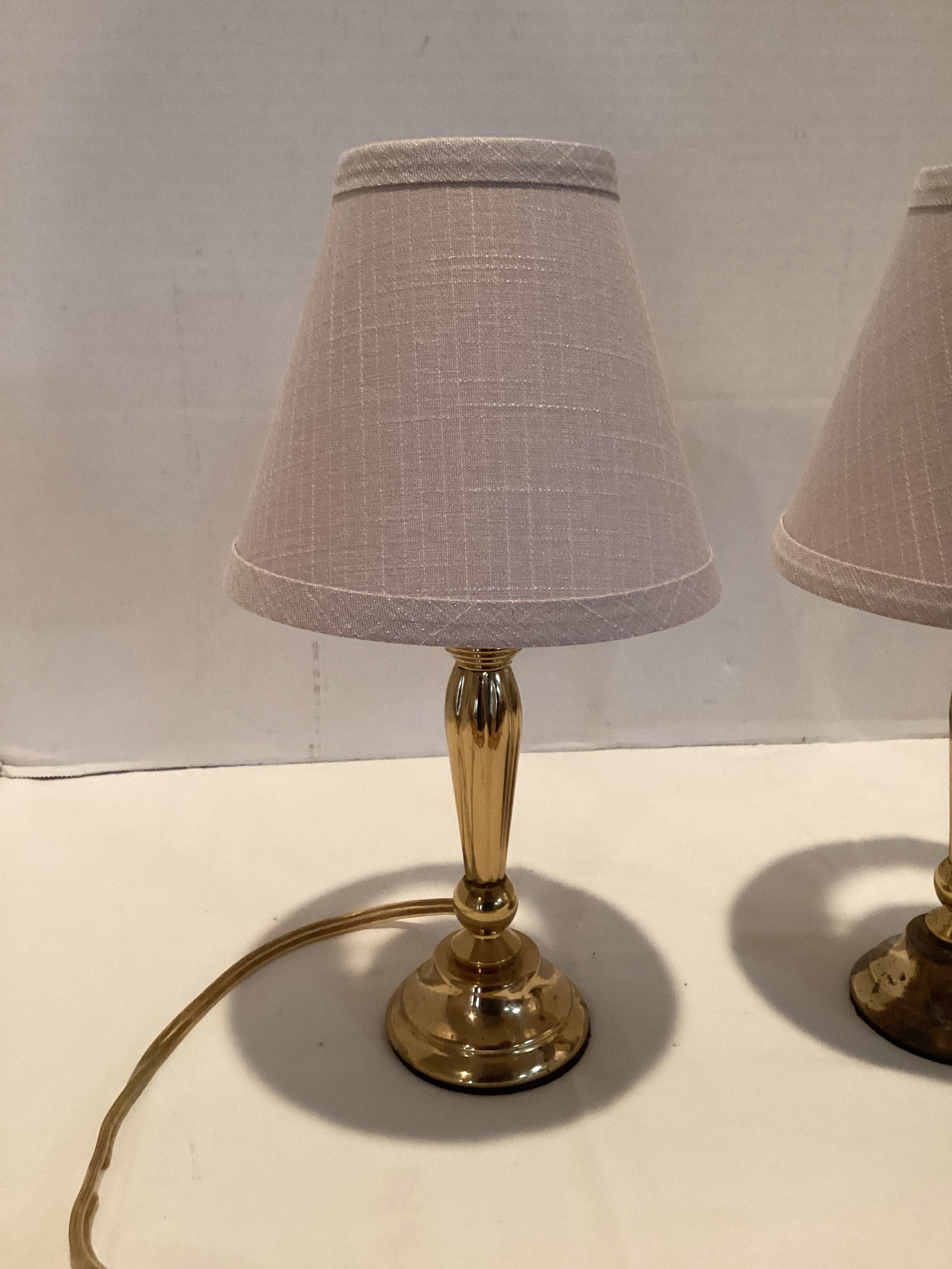 Pair of Metal Base Table Lamps - 2