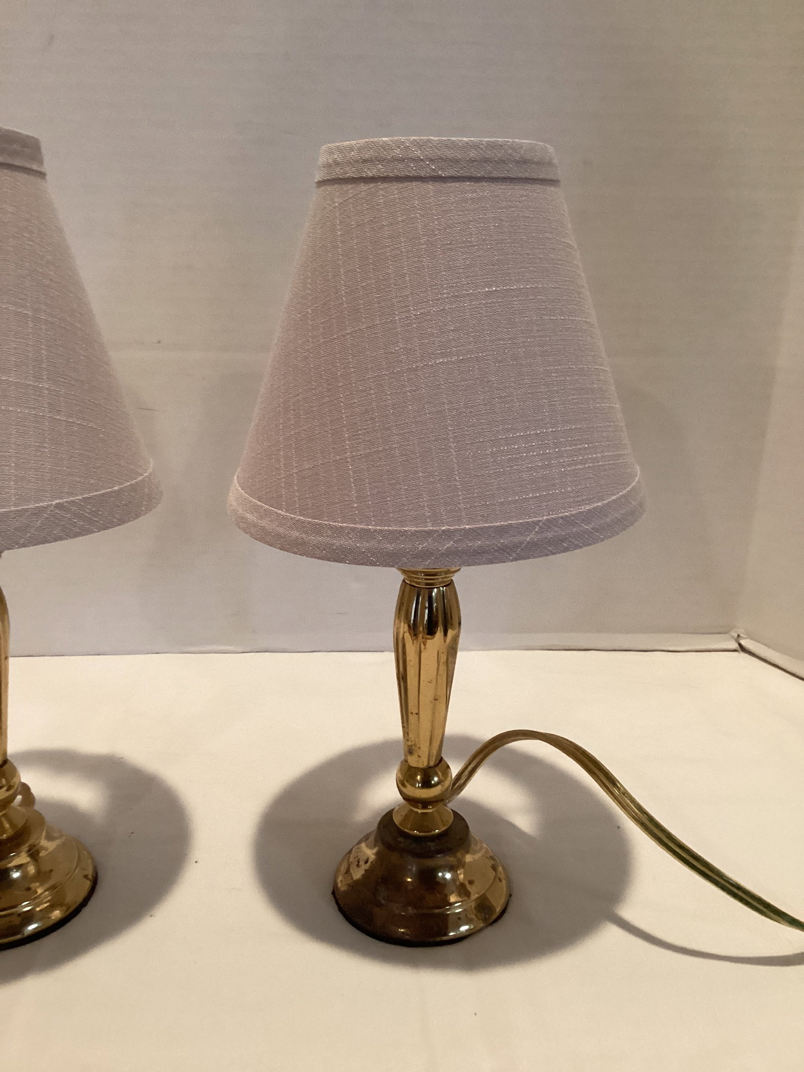 Pair of Metal Base Table Lamps - 3