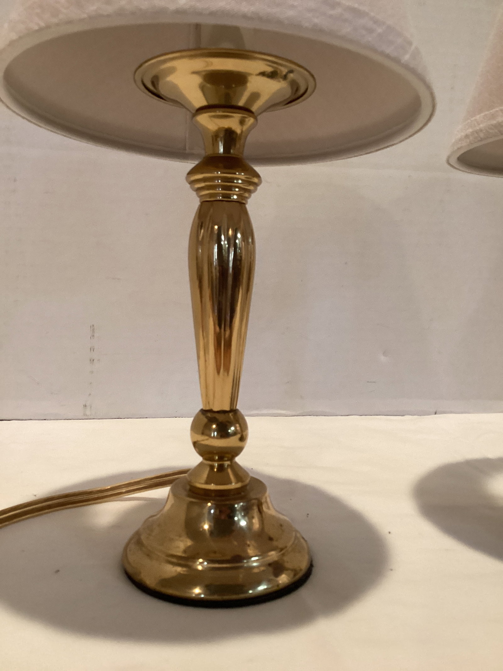 Pair of Metal Base Table Lamps - 4