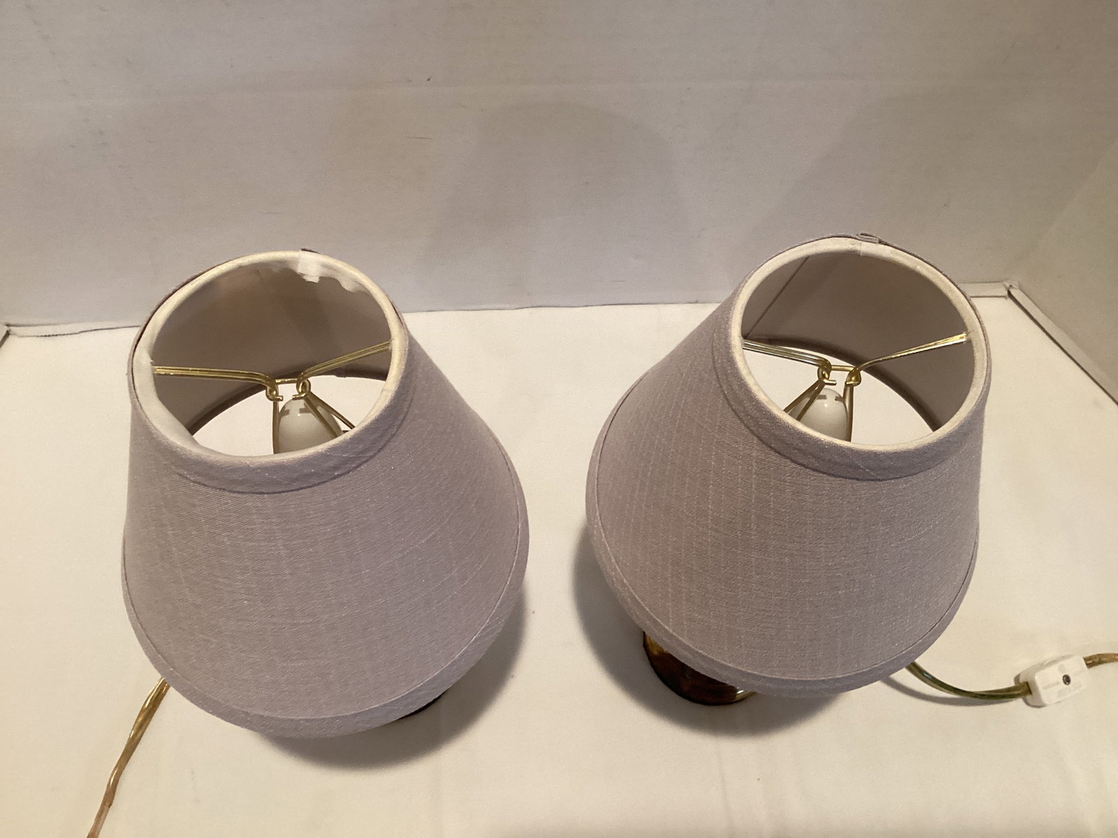 Pair of Metal Base Table Lamps - 6