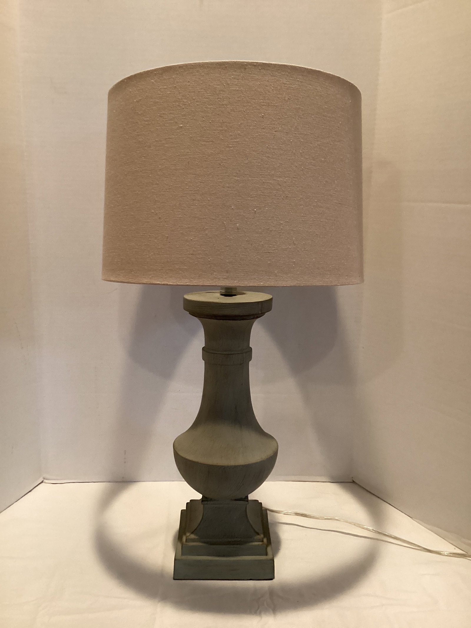 Wood Table Lamp: 29" h, shipping unavailable for this lot
