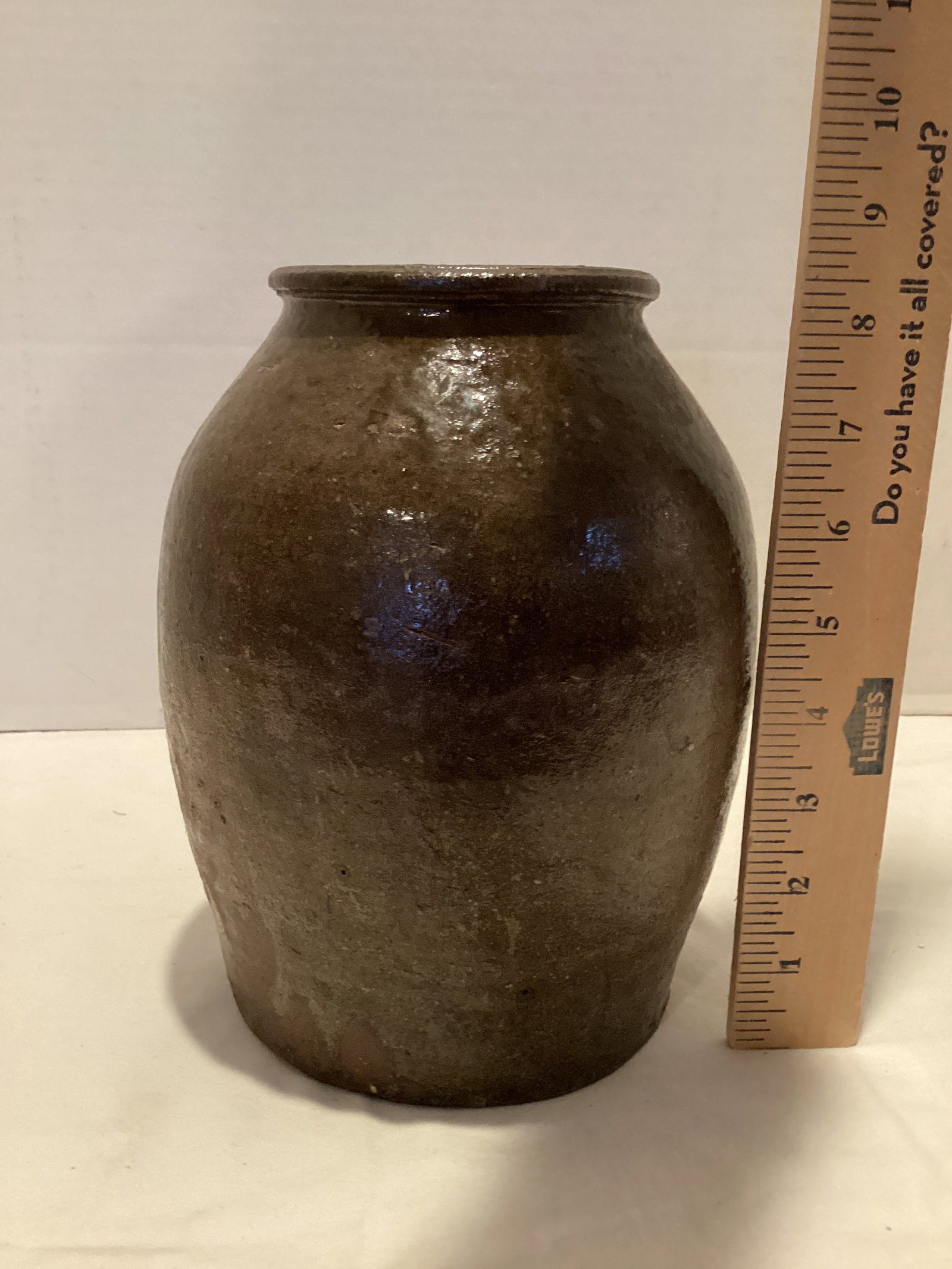 Antique Alkaline Glaze Southern Stoneware Vase - 4