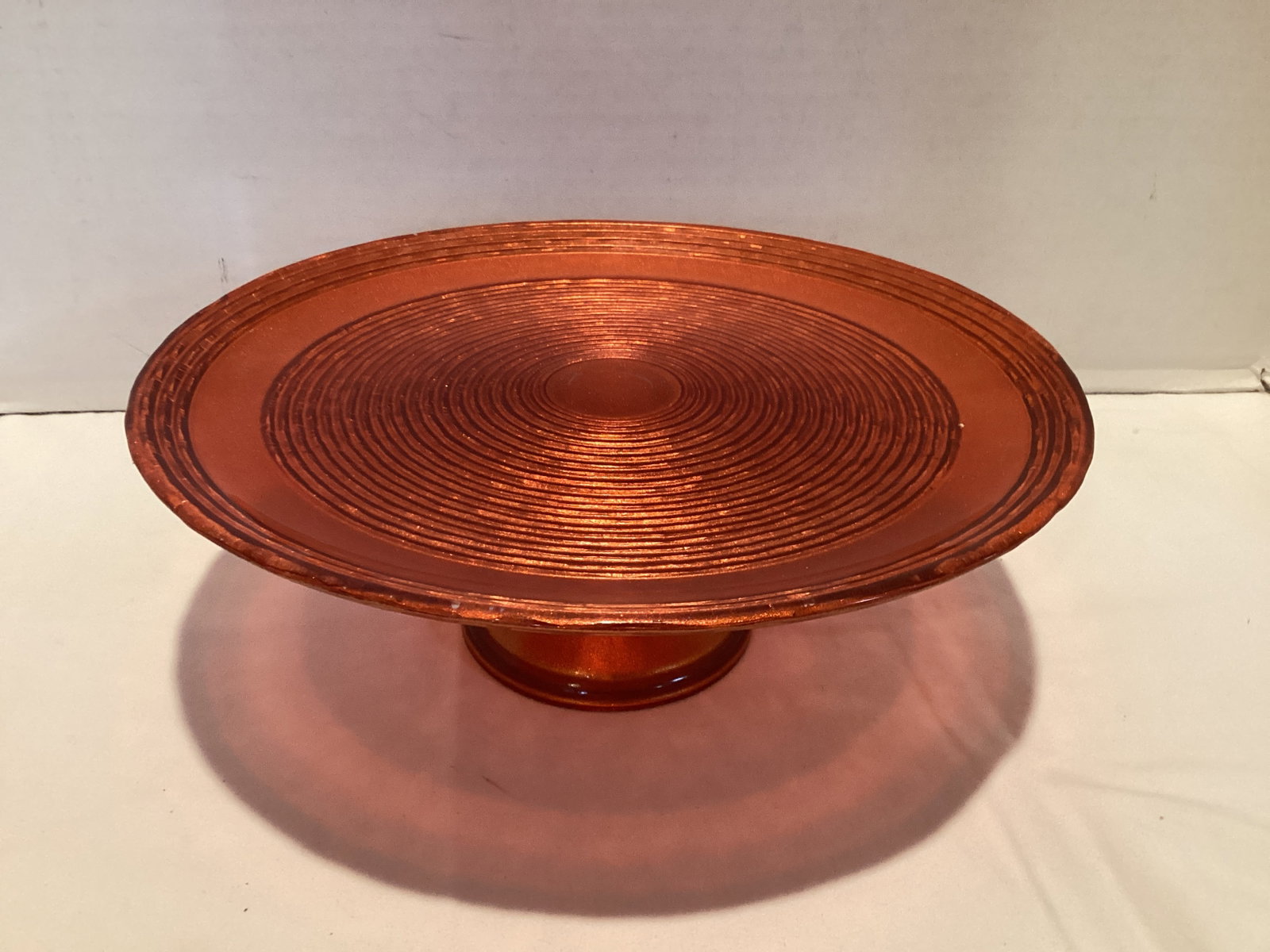 Glass Pedestal Decorative Plate: 10 1/2" diameter