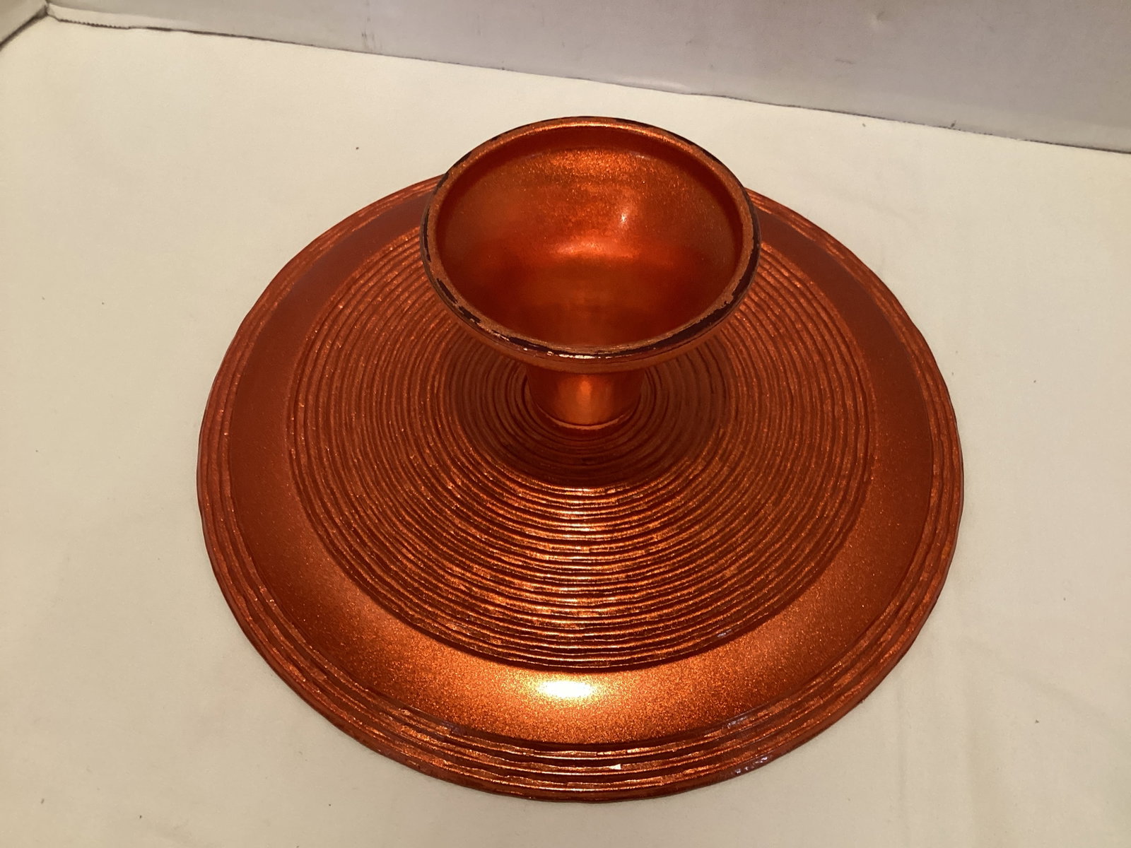 Glass Pedestal Decorative Plate - 6