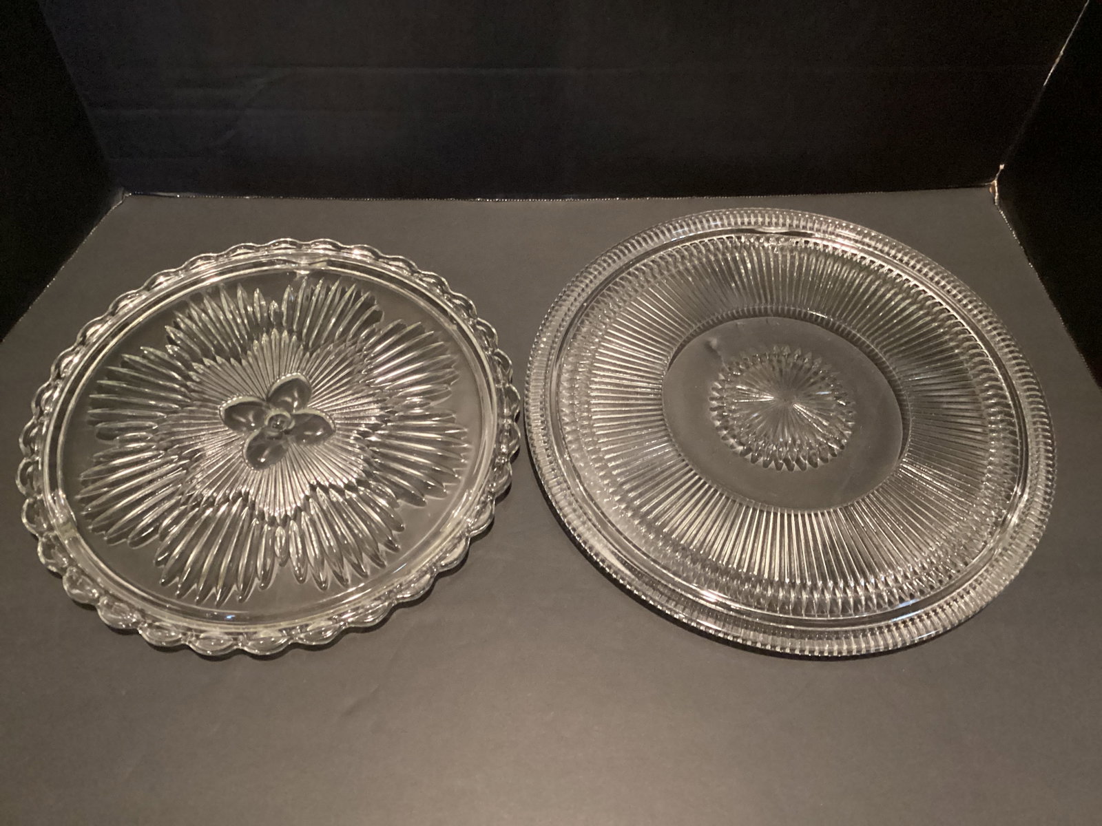 Two Serving Trays: 12 1/2" and 11" diameter