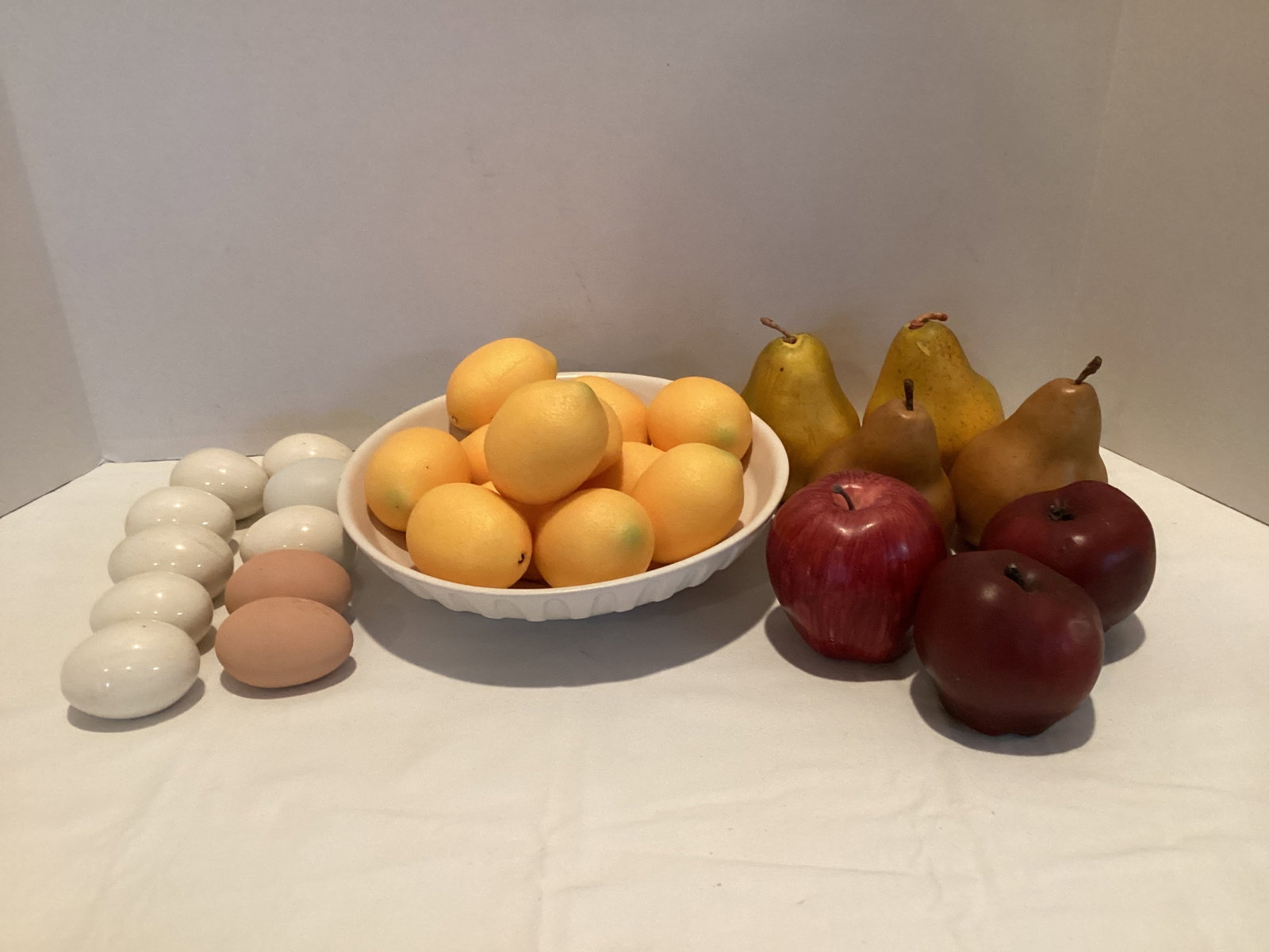 Faux Lemons, Eggs, Apples, and Pears: .