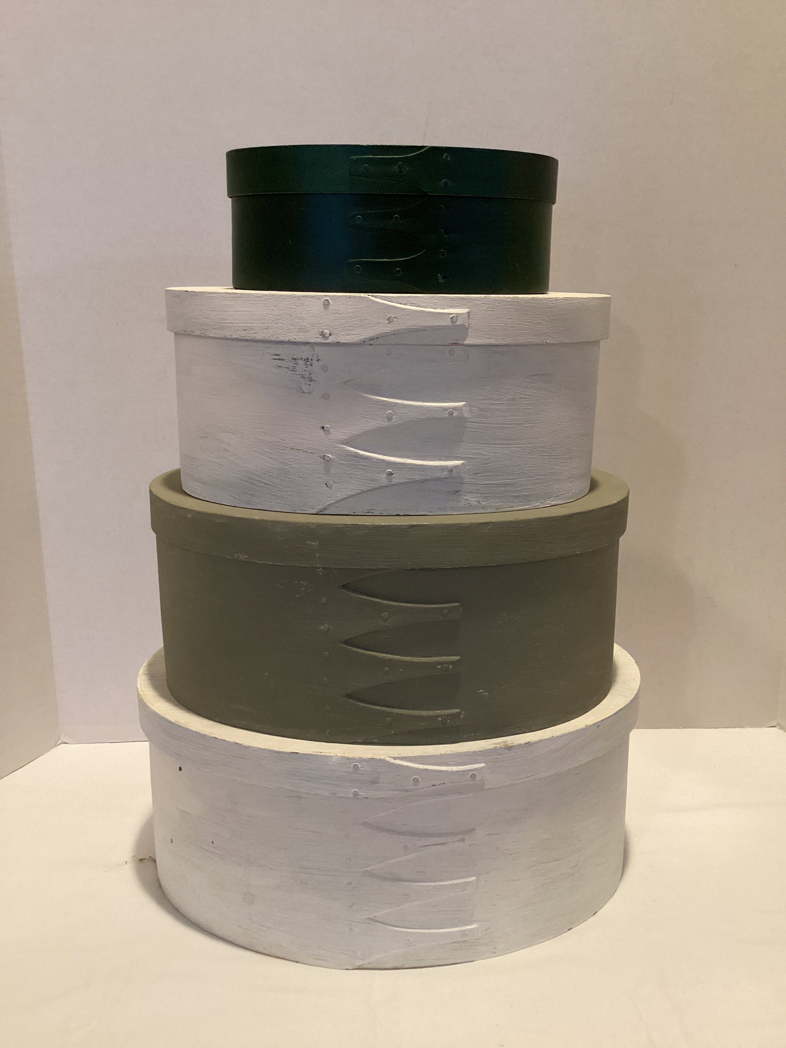 Four Decorative Storage Boxes: .