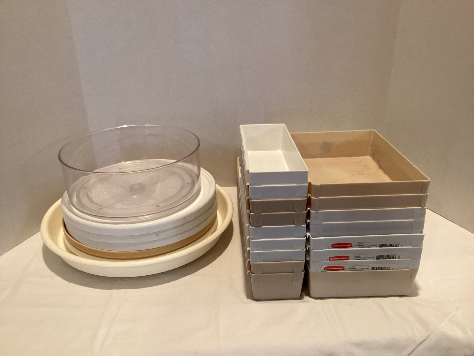 Lazy Susans and Plastic Drawer Storage Bins: .