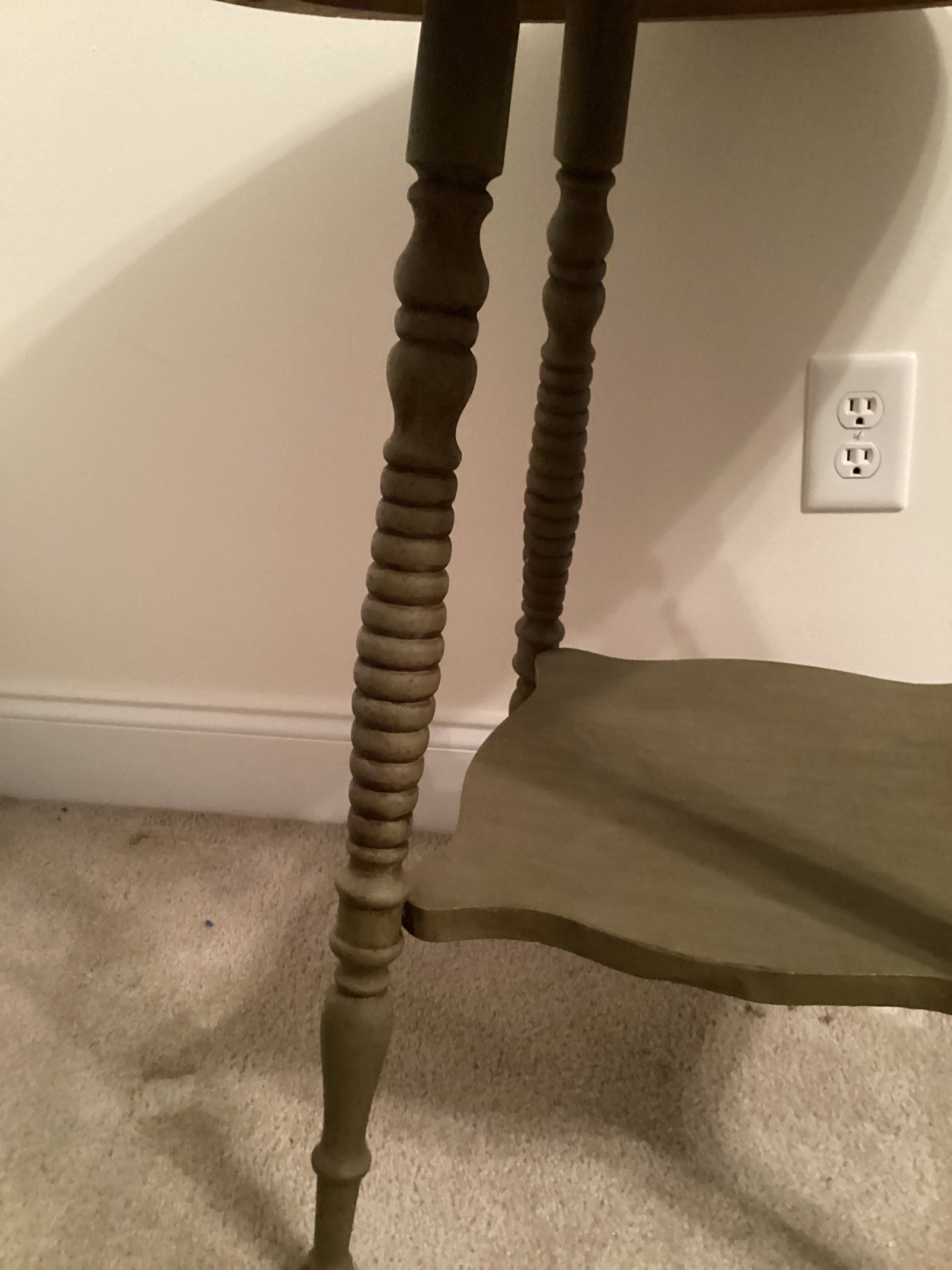 Side Table with Shelf - 3
