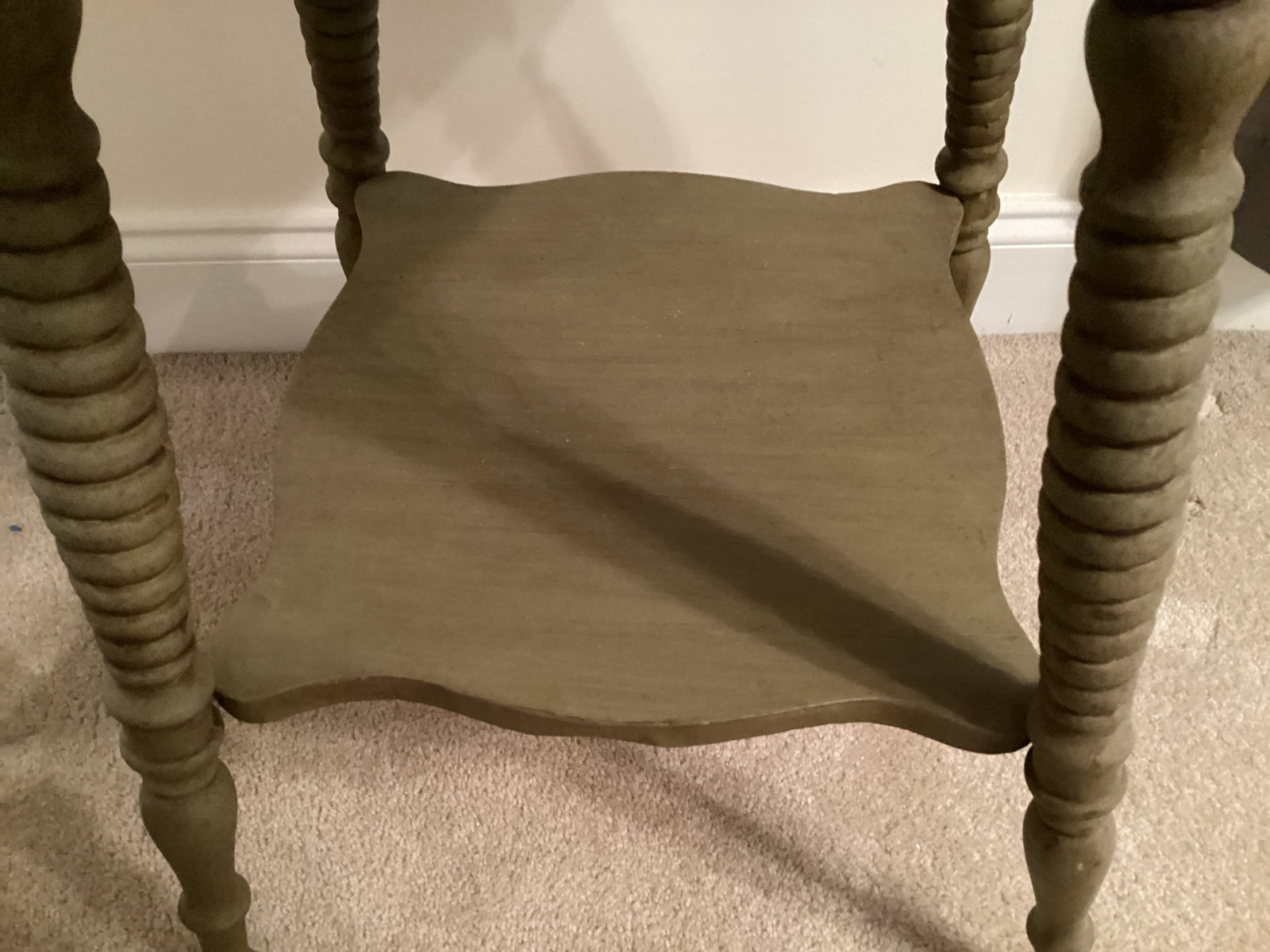 Side Table with Shelf - 4