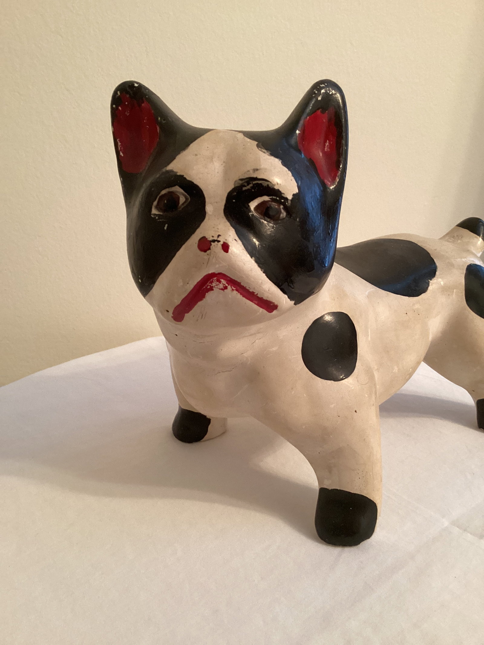 Chalkware Boston Terrier Figure - 2