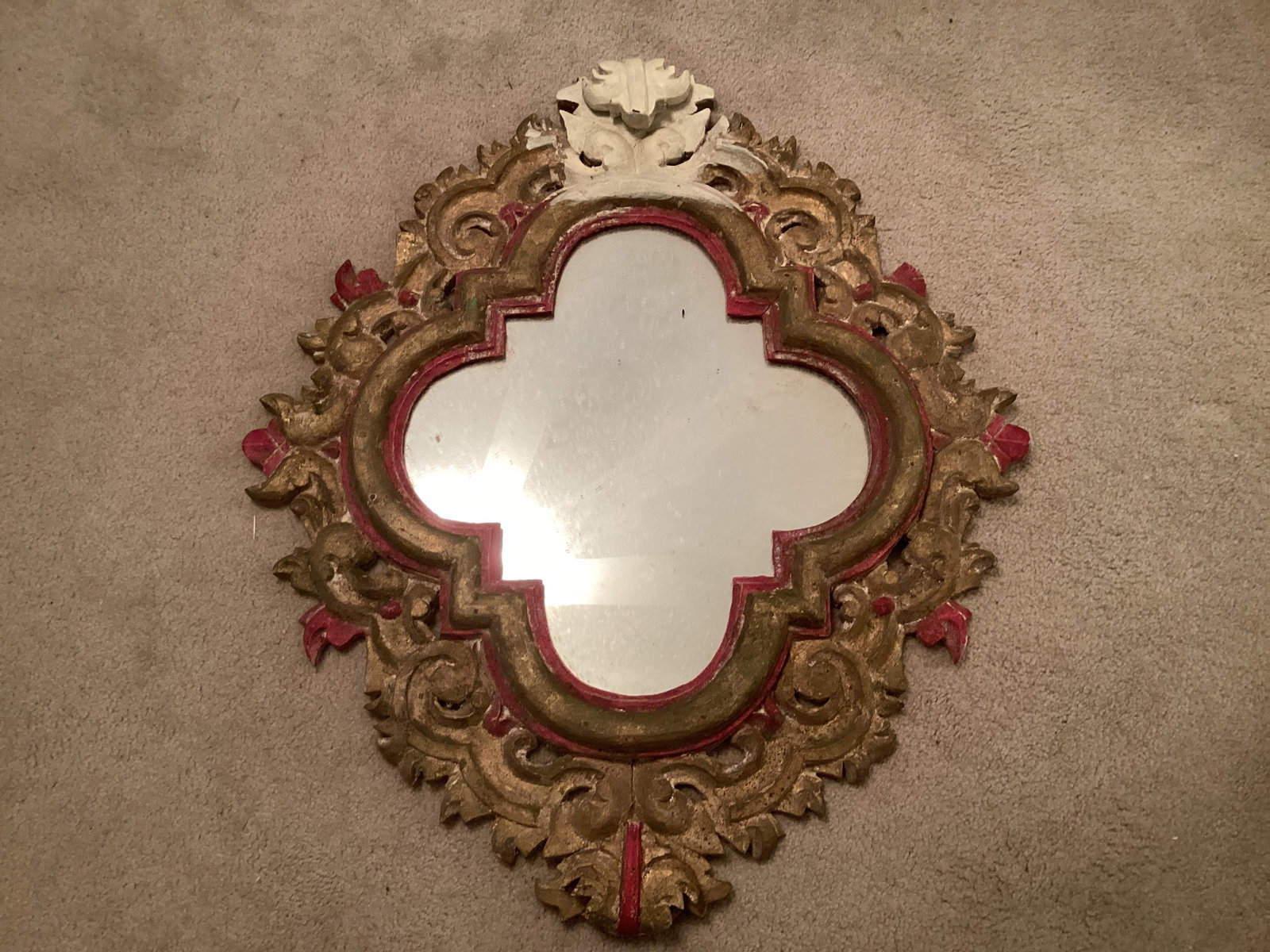 Antique Wall Mirror: 27" w x 31" h