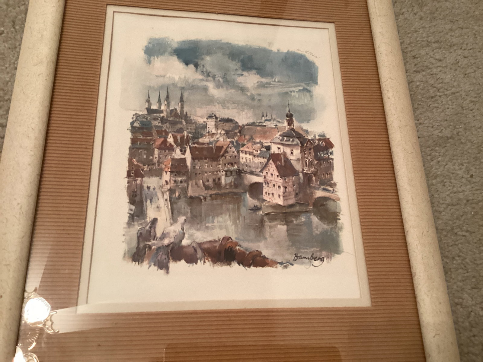 Framed Matted Cityscape Print - 2
