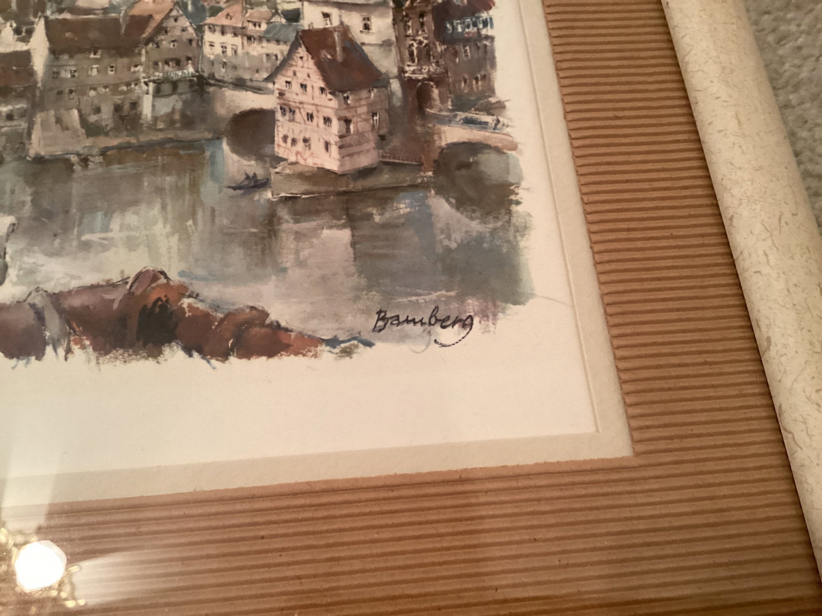 Framed Matted Cityscape Print - 3