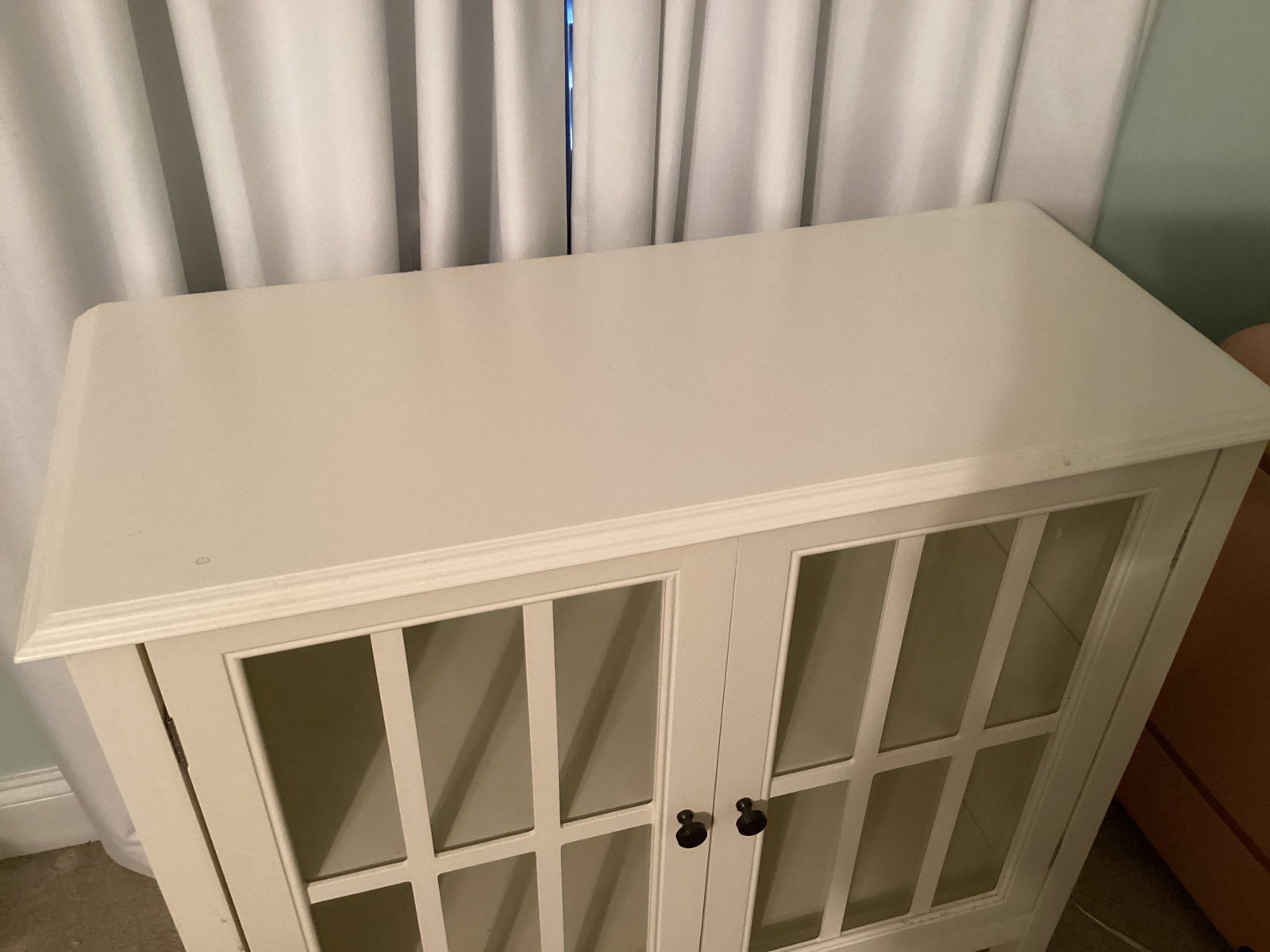 Nightstand with Glass Panel Doors - 2