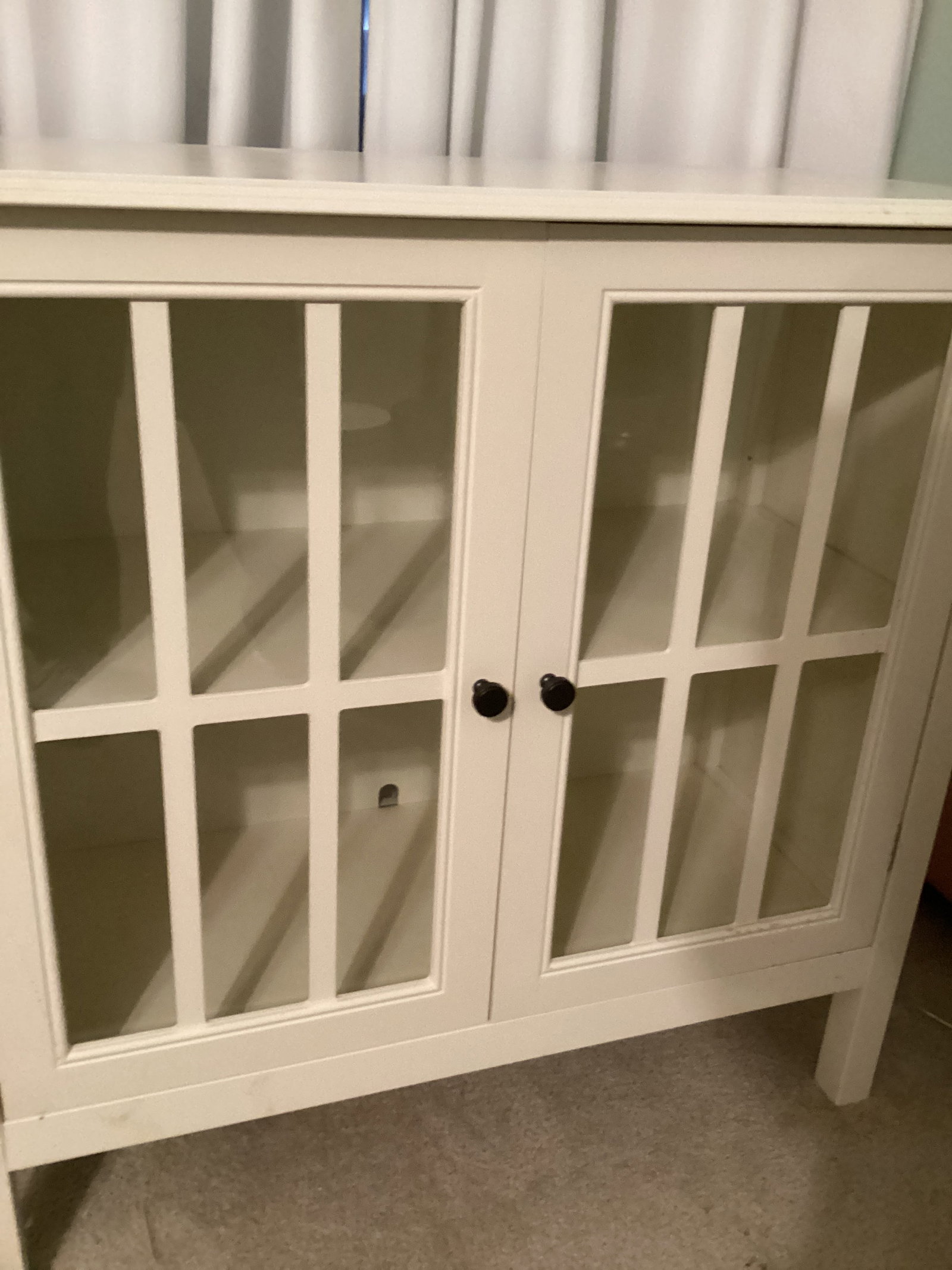 Nightstand with Glass Panel Doors - 3
