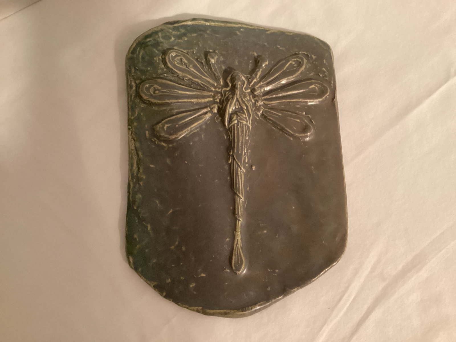 Red Stone Studio Pottery Dragonfly: 9" L