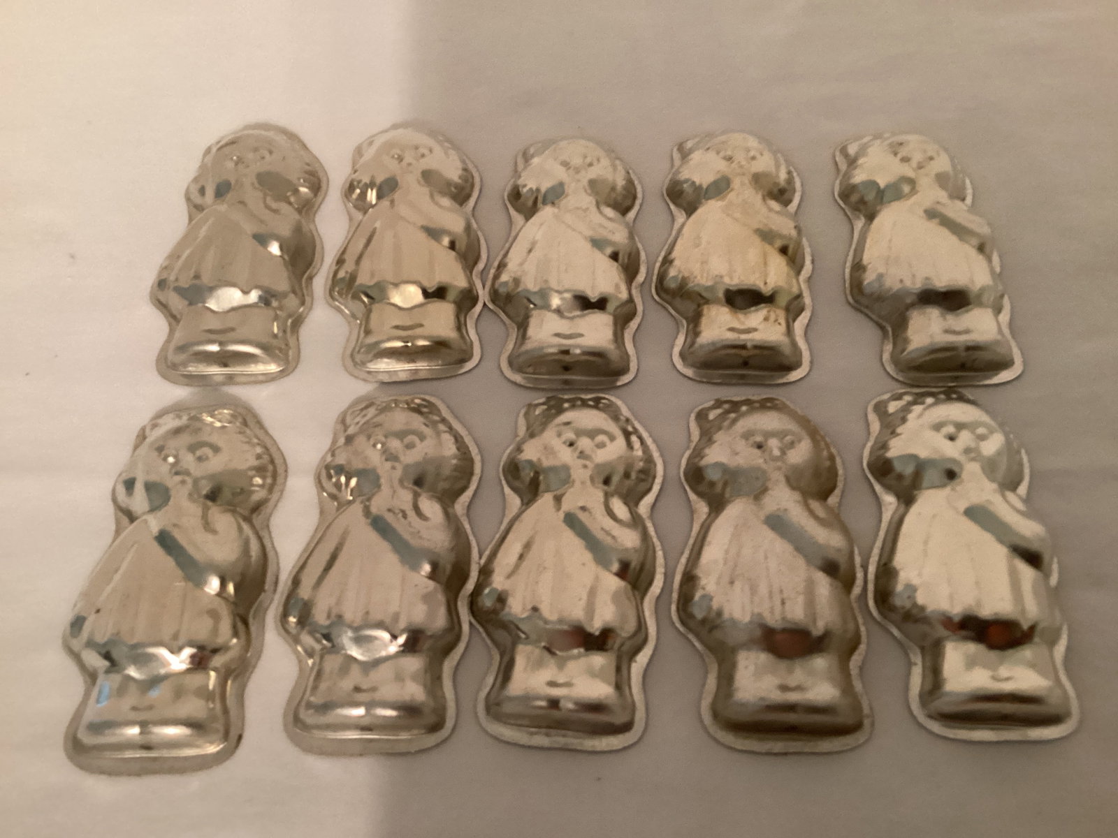 10 Metal Little Girl Chocolate Molds: .