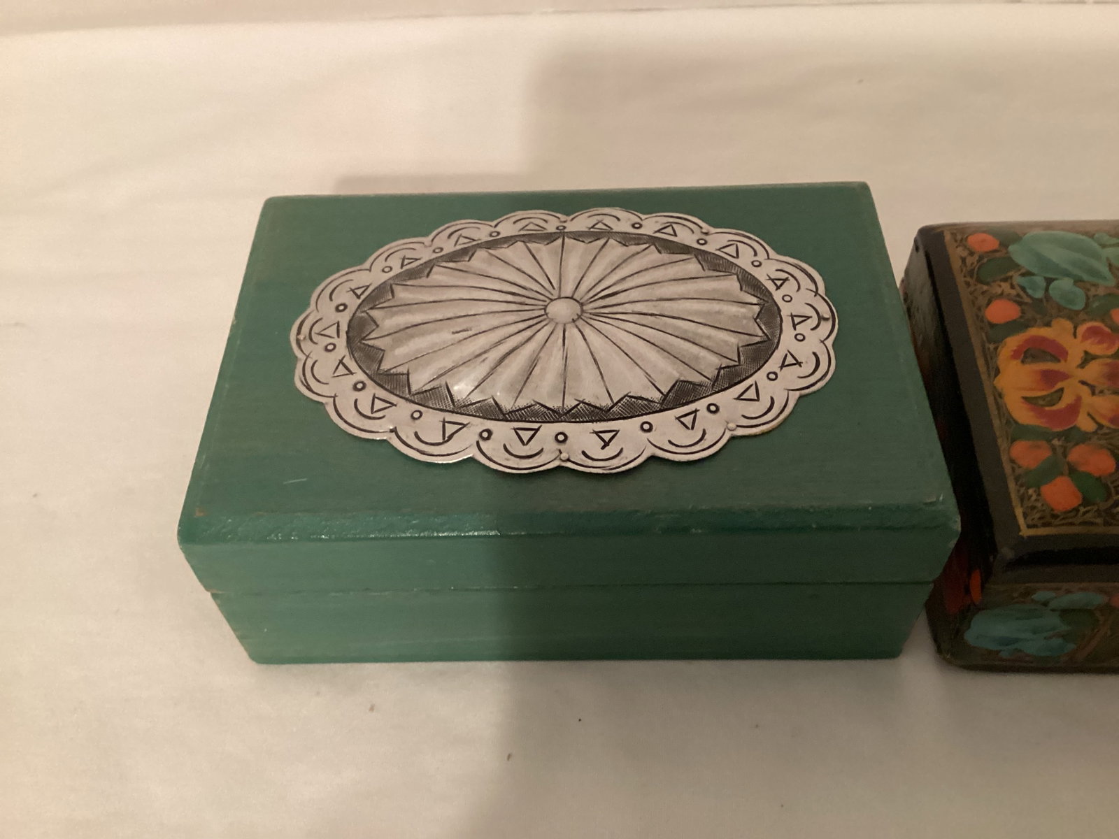 Two Wood Trinket Boxes - 2