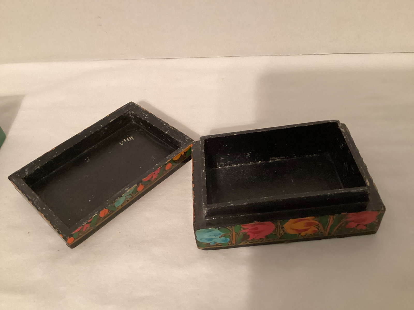 Two Wood Trinket Boxes - 5