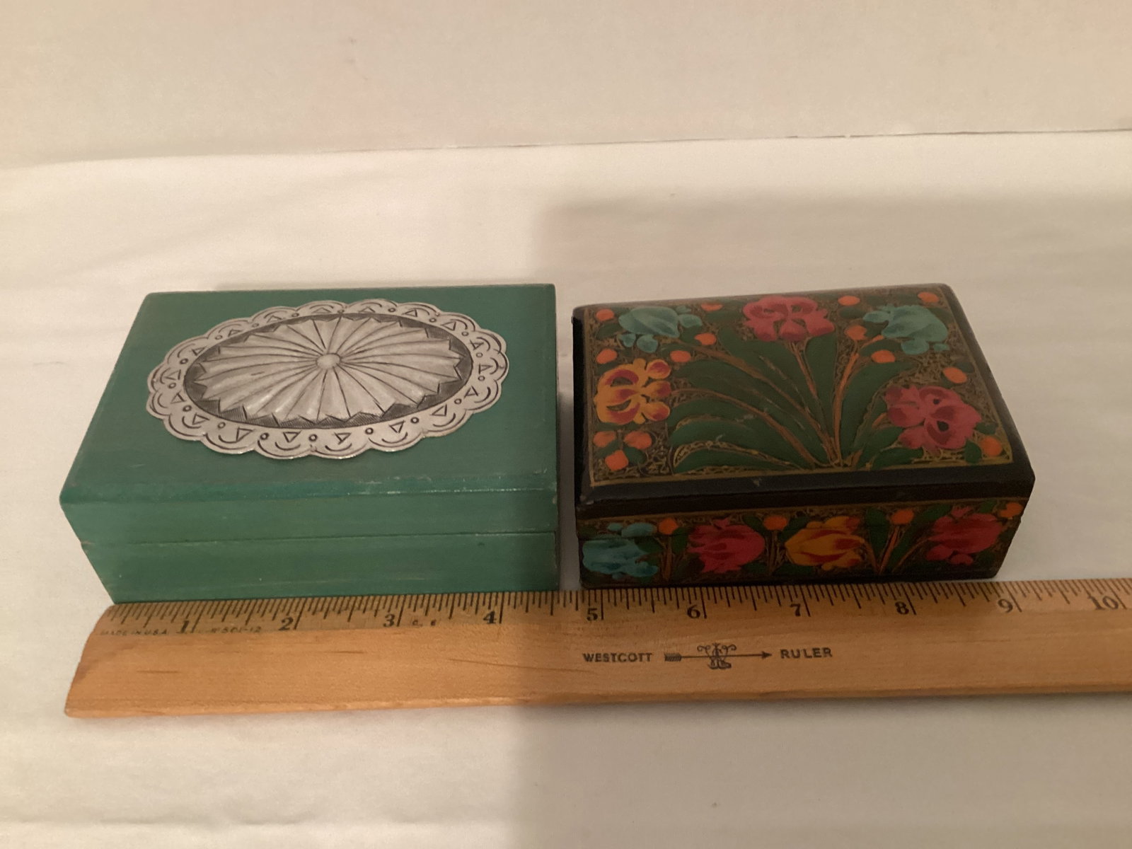 Two Wood Trinket Boxes - 6