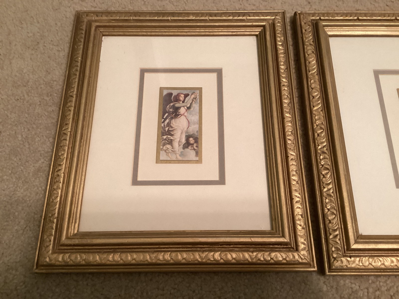 Pair of Framed Angel Prints - 2