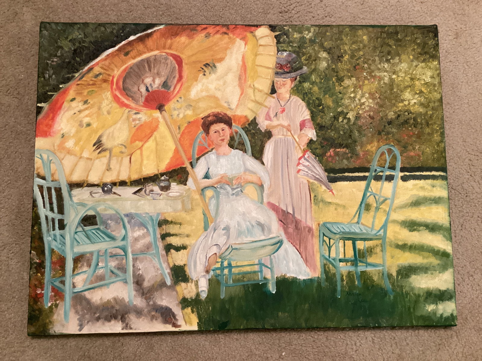 Original Paining of Women on Canvas: 18" x 24"