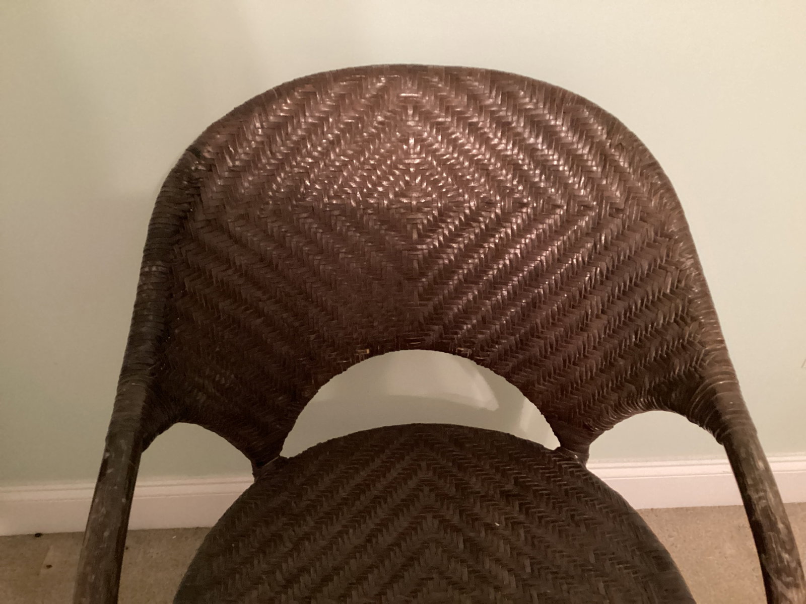Rattan Chair with Woven Seat and Back - 2