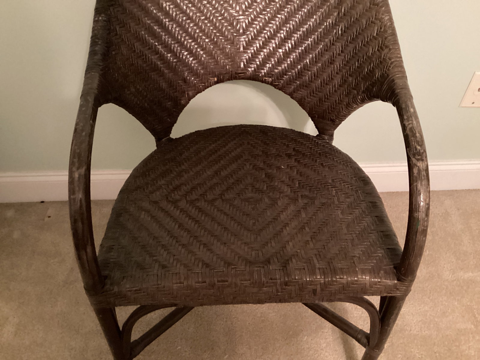 Rattan Chair with Woven Seat and Back - 3