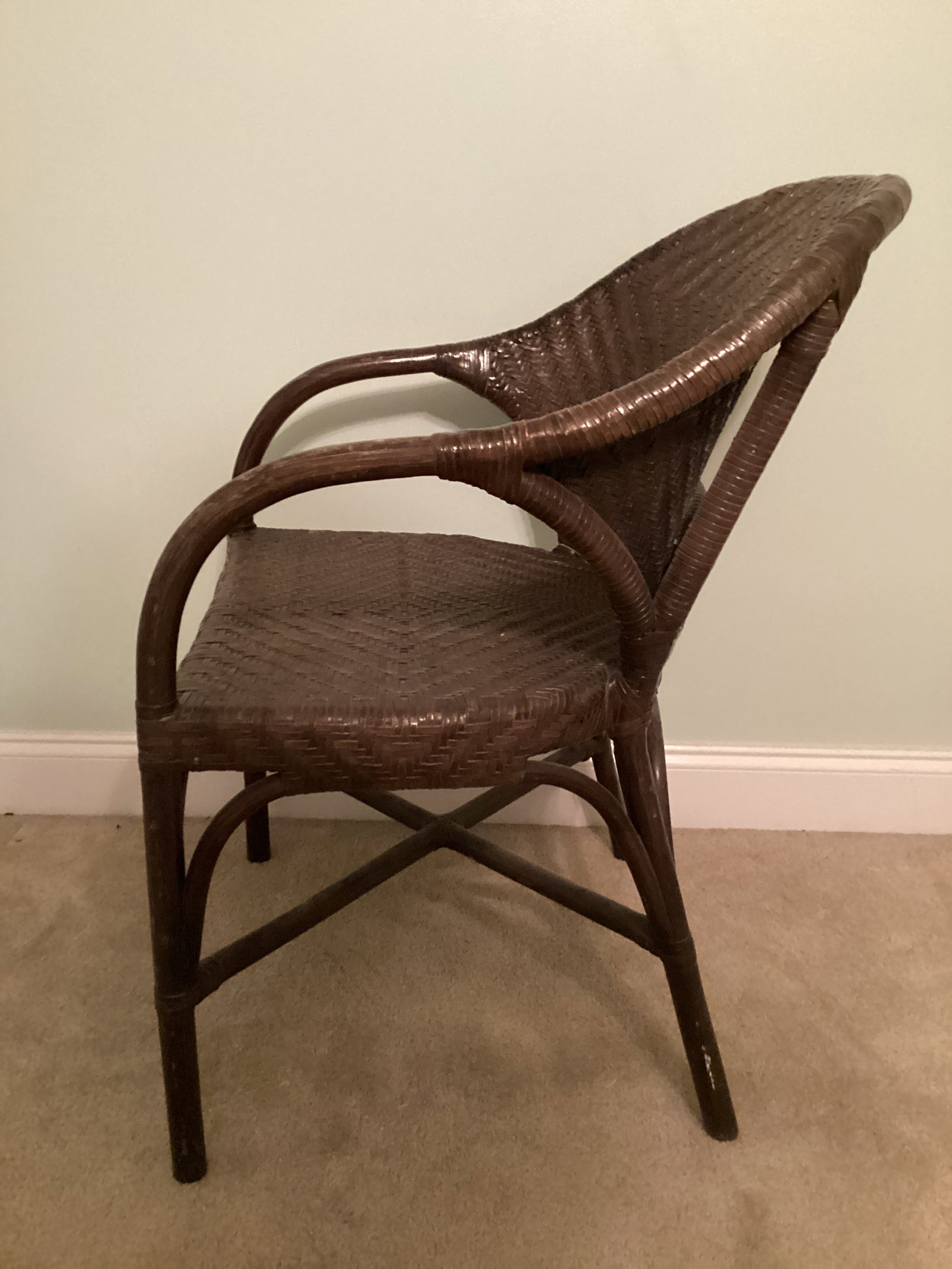 Rattan Chair with Woven Seat and Back - 5