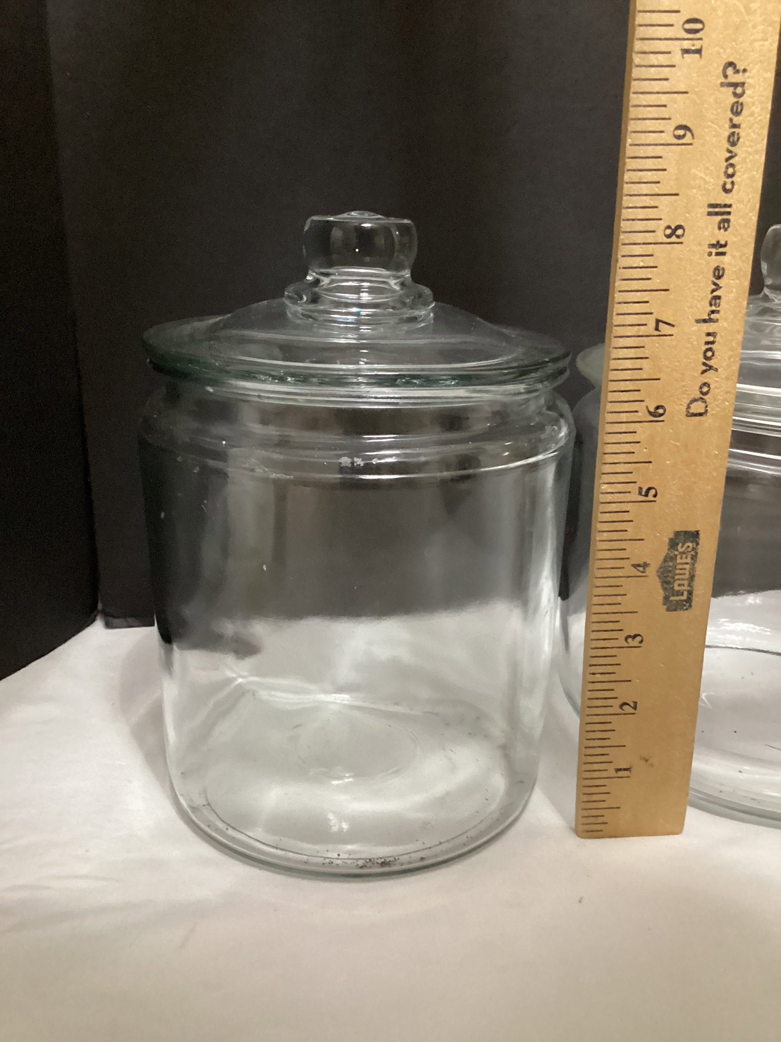 Three Glass Countertop Jars with Lids - 2