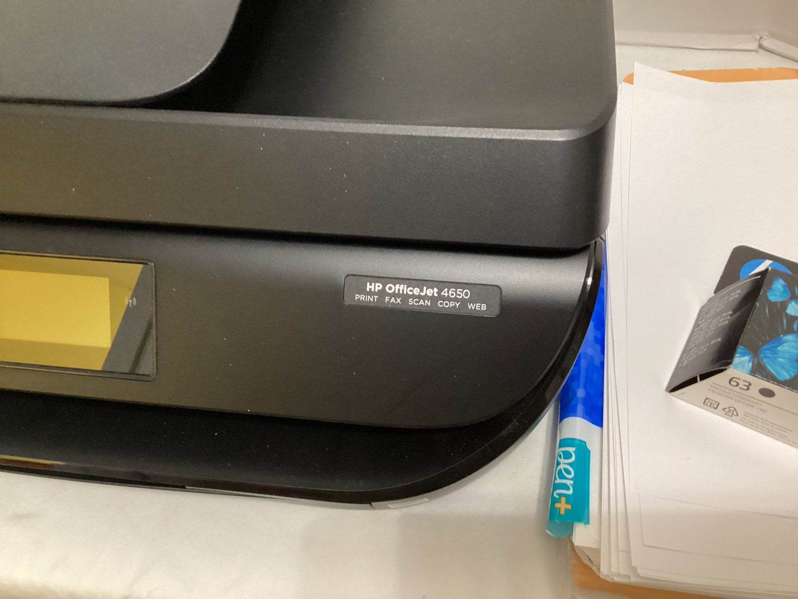 HP Office Jet 4650 Printer, Ink, and Paper - 2