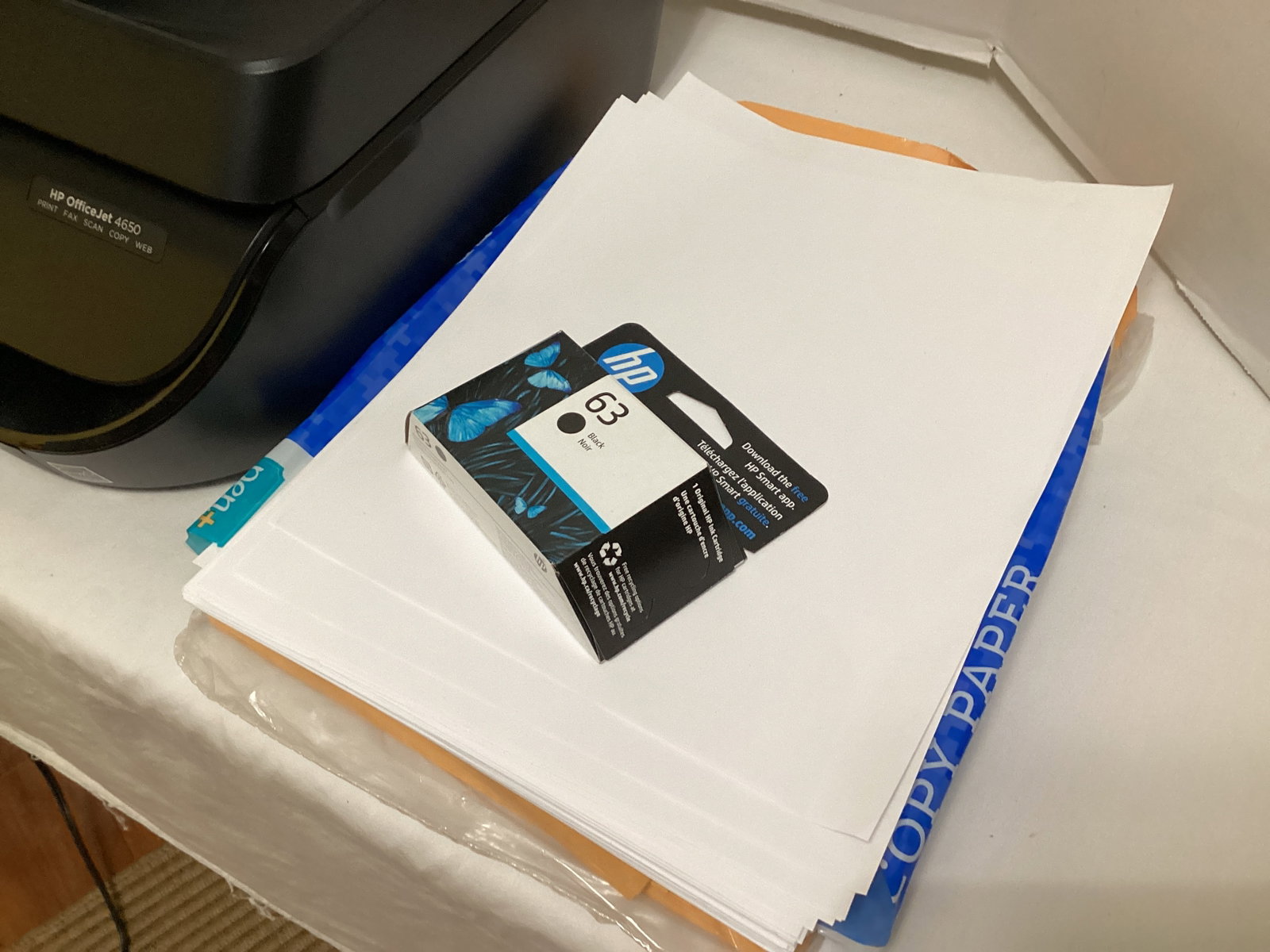 HP Office Jet 4650 Printer, Ink, and Paper - 4