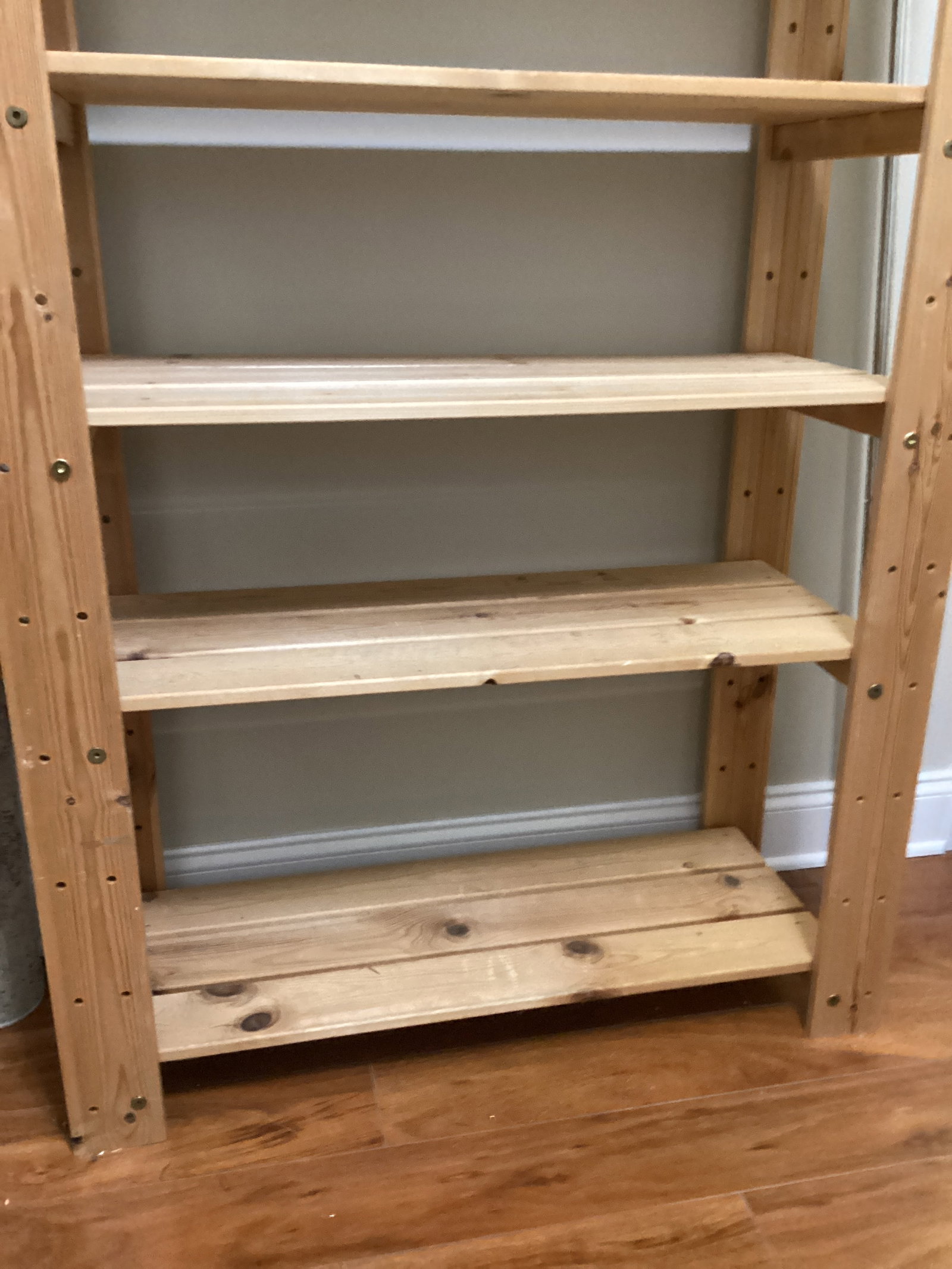 Wood Seven Shelf Unit - 4