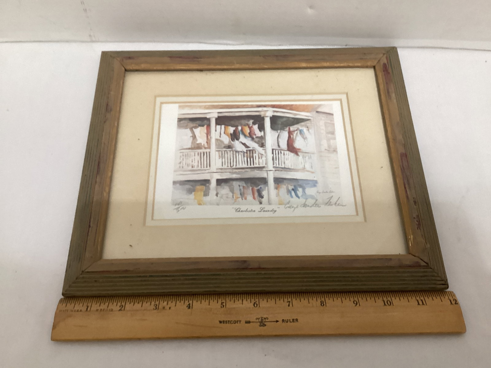 Framed, Matted, Signed Charleston Laundry 141/500 Print - 4