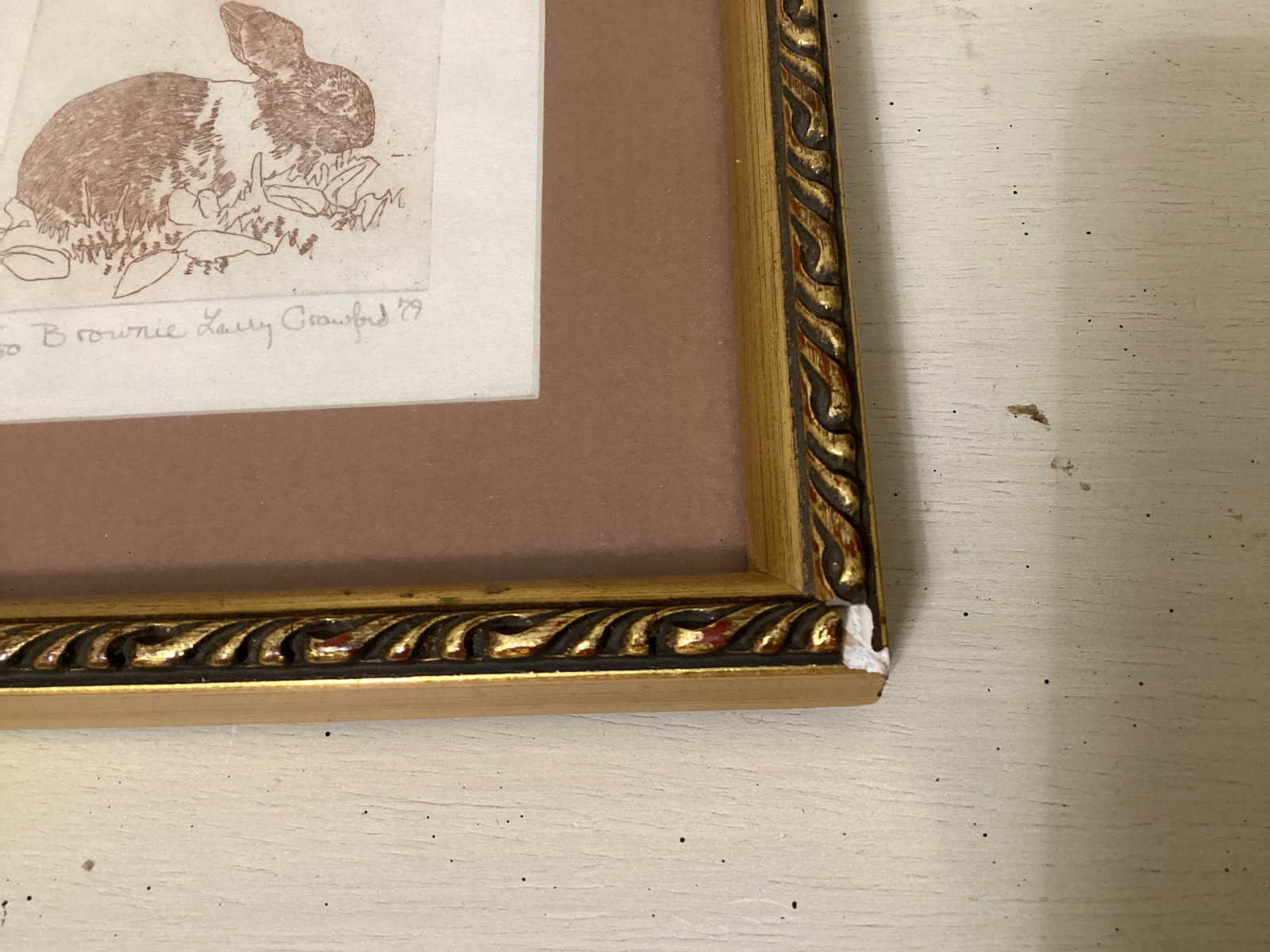 Framed, Matted, Signed Rabbit 9/150 Print - 3