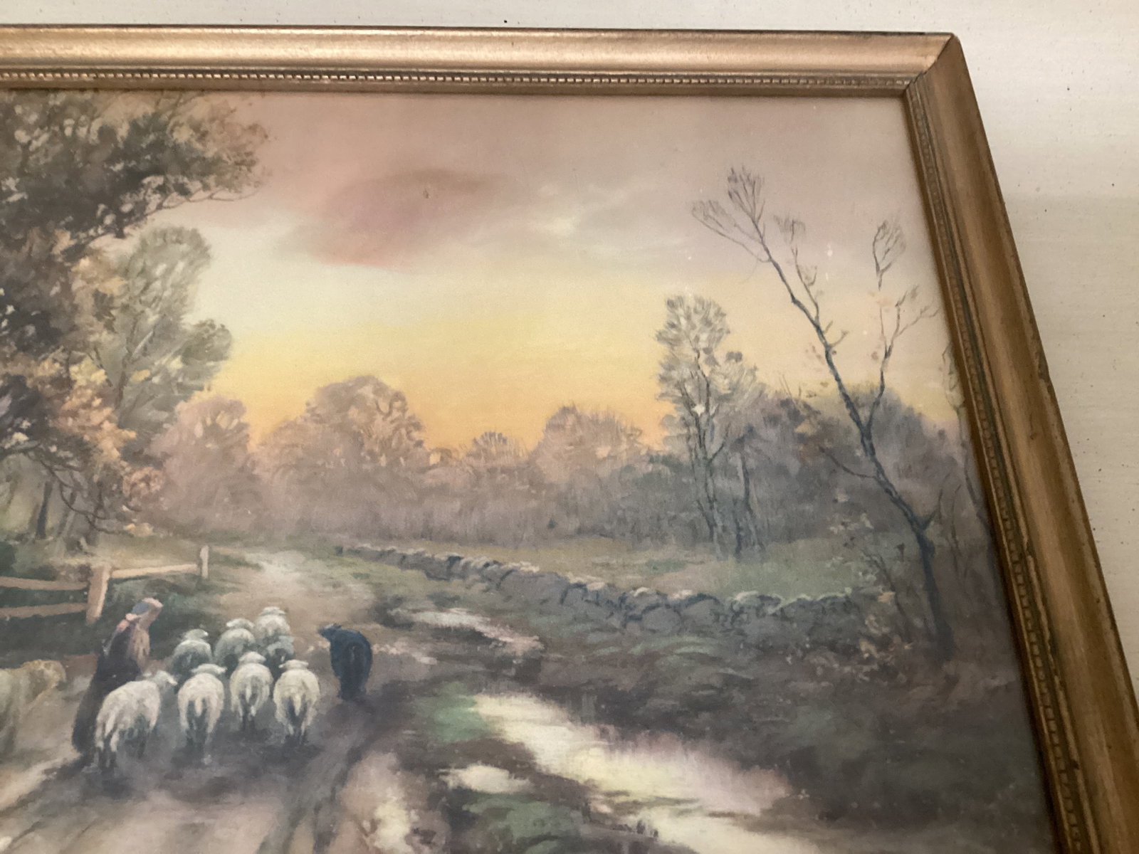 Framed Shepherd Landscape Print - 3