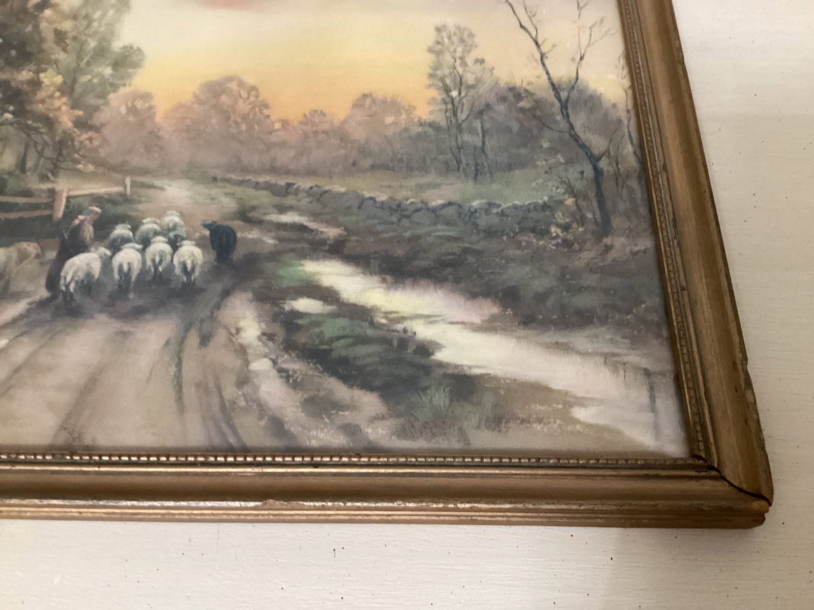 Framed Shepherd Landscape Print - 4