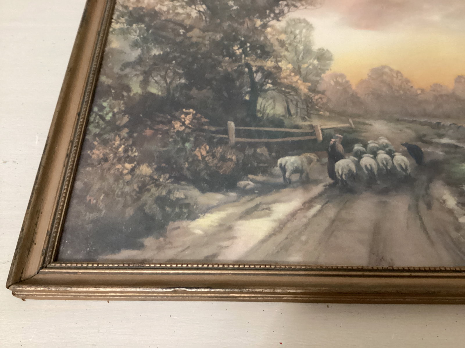 Framed Shepherd Landscape Print - 5