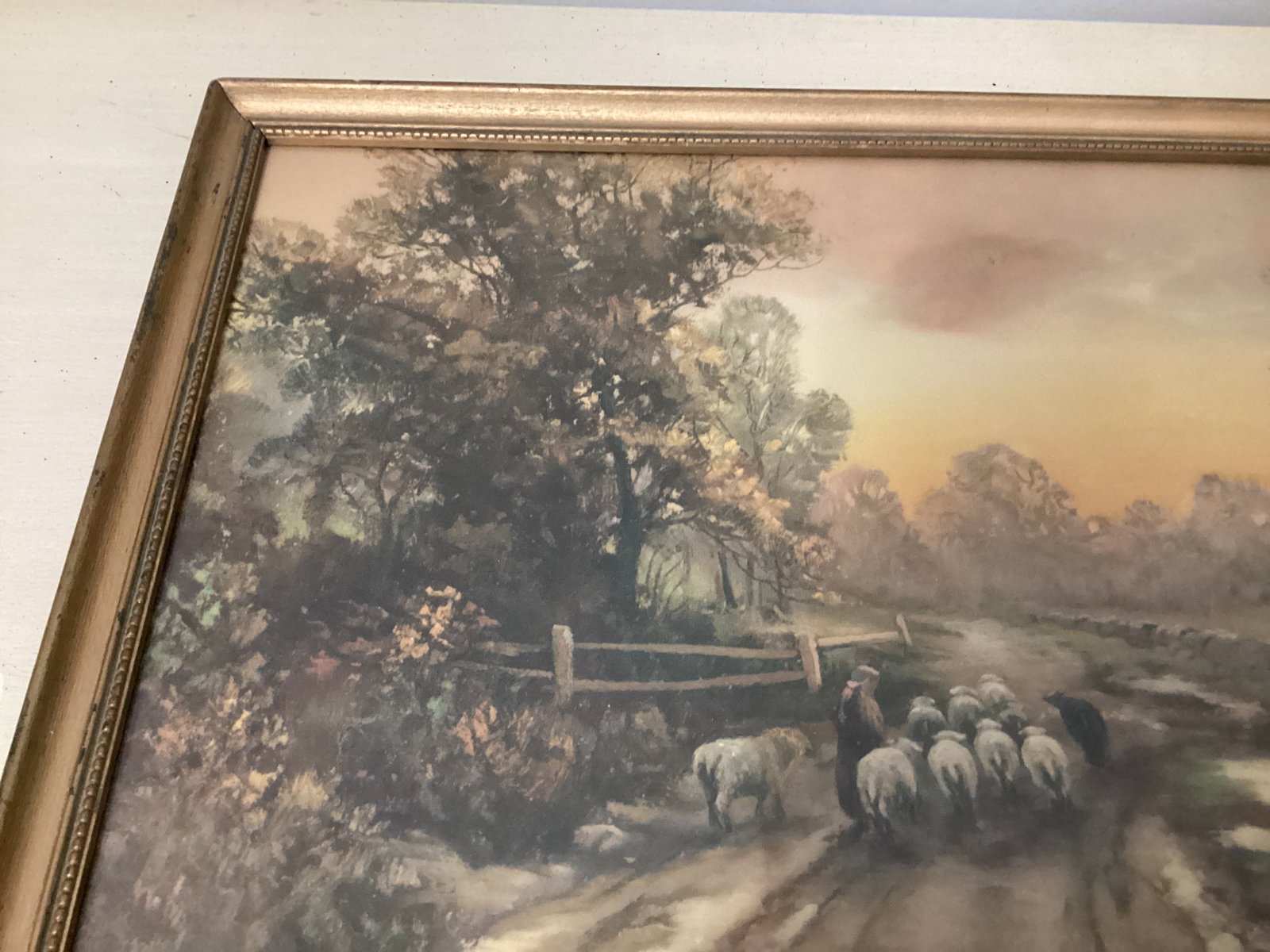 Framed Shepherd Landscape Print - 6