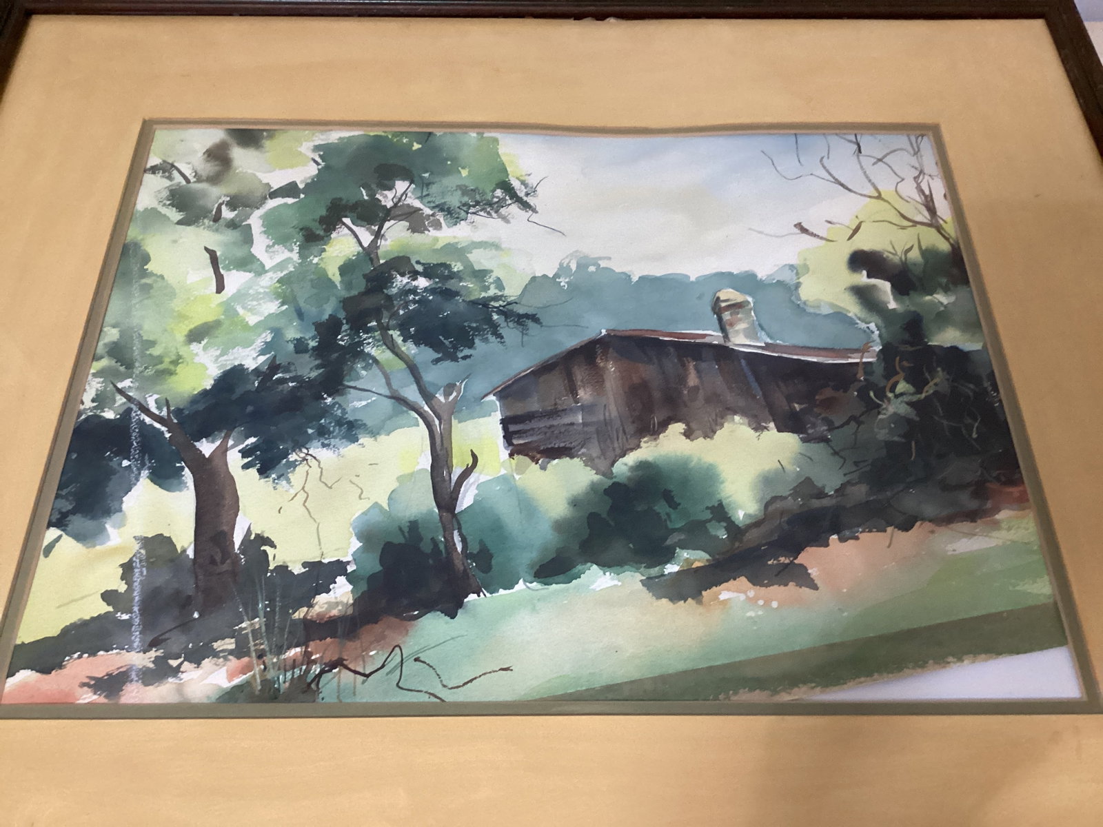 Framed Matted Original Watercolor - 2